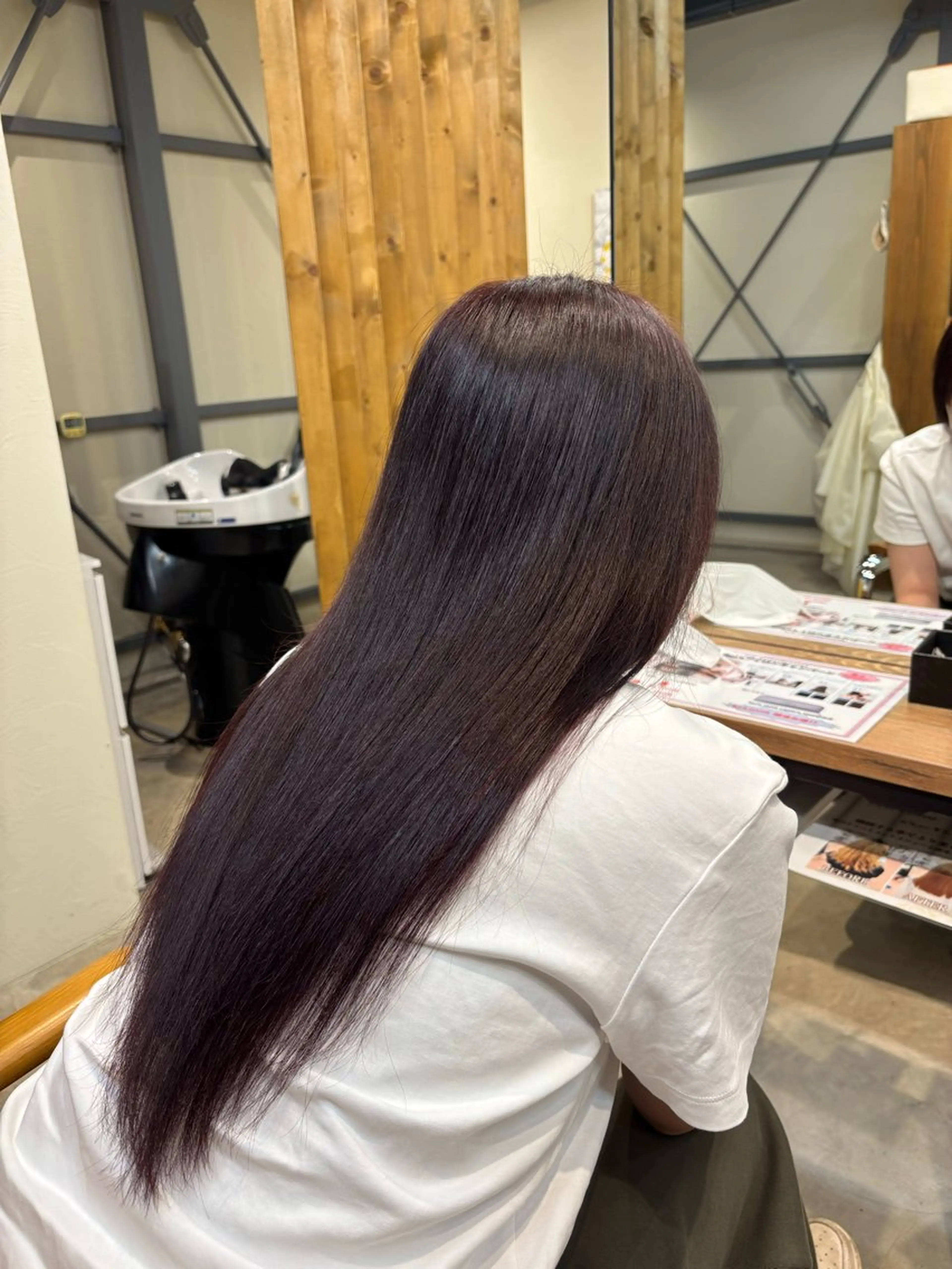 ロングワンカラー(ブリーチなし)の写真