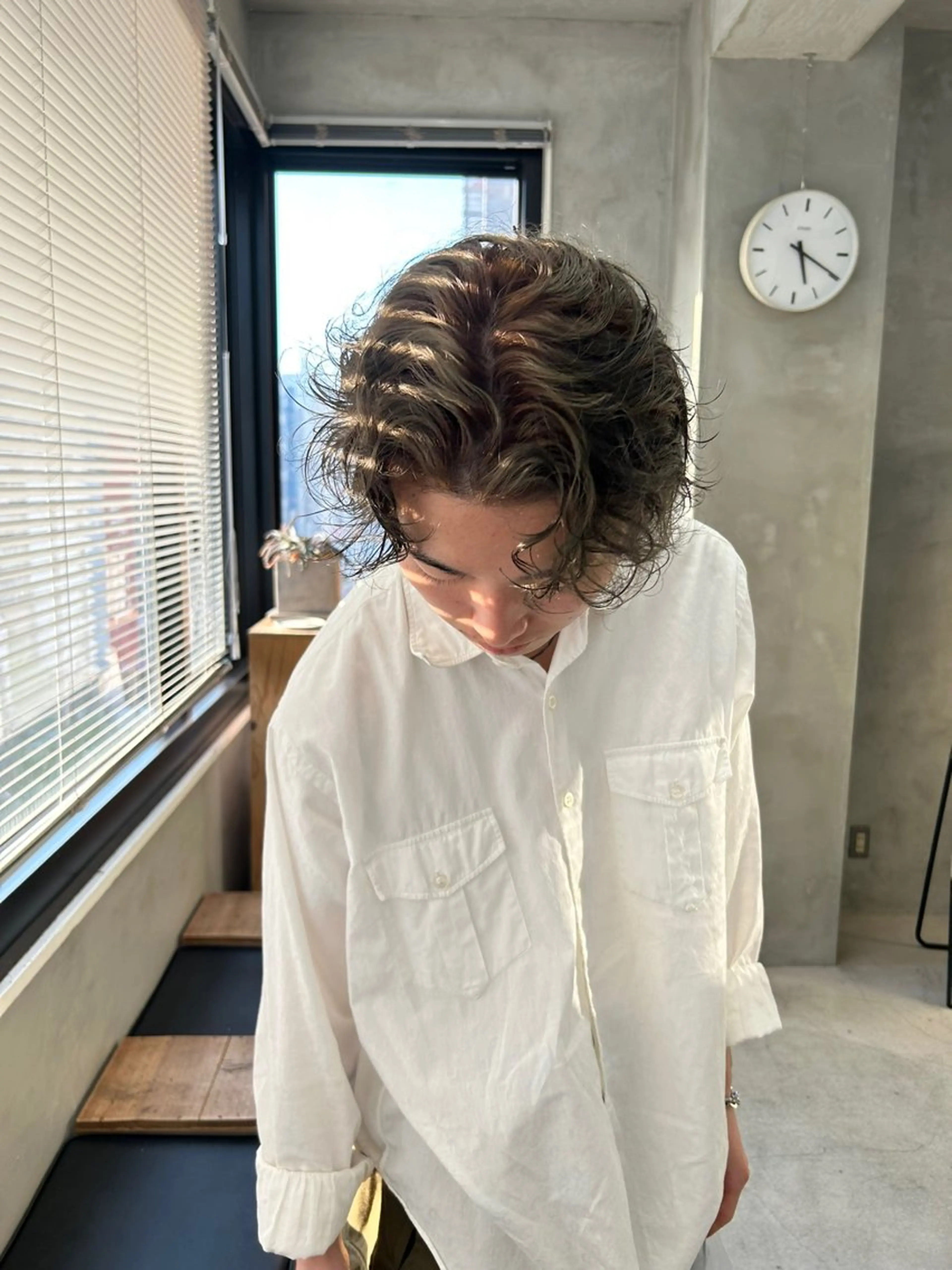 ショート カラー メンズ ベージュカラー オリーブベージュ taoka ayaのヘアスタイル