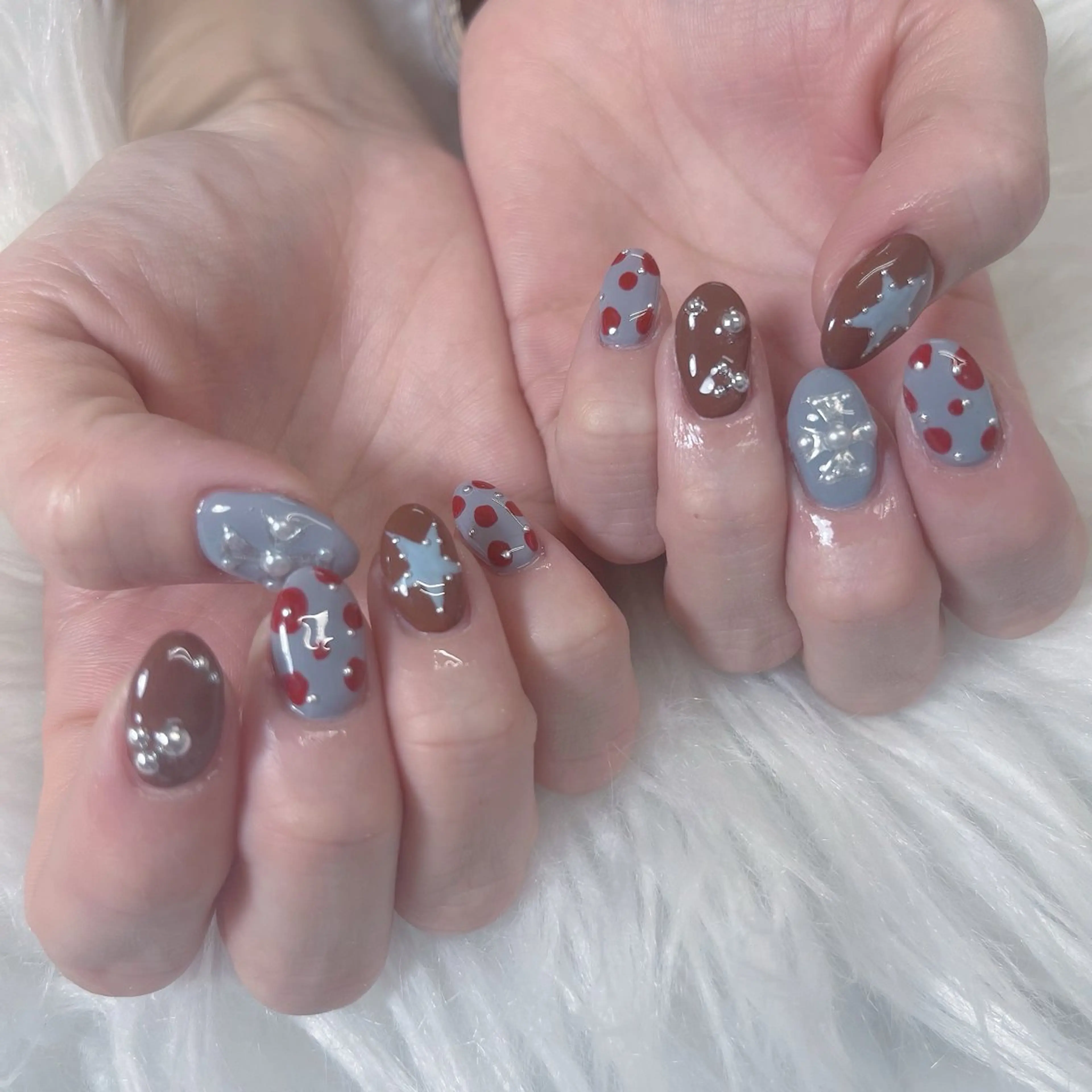 ネイル ハンドネイル Maya 🧊🫧‪のネイルデザイン