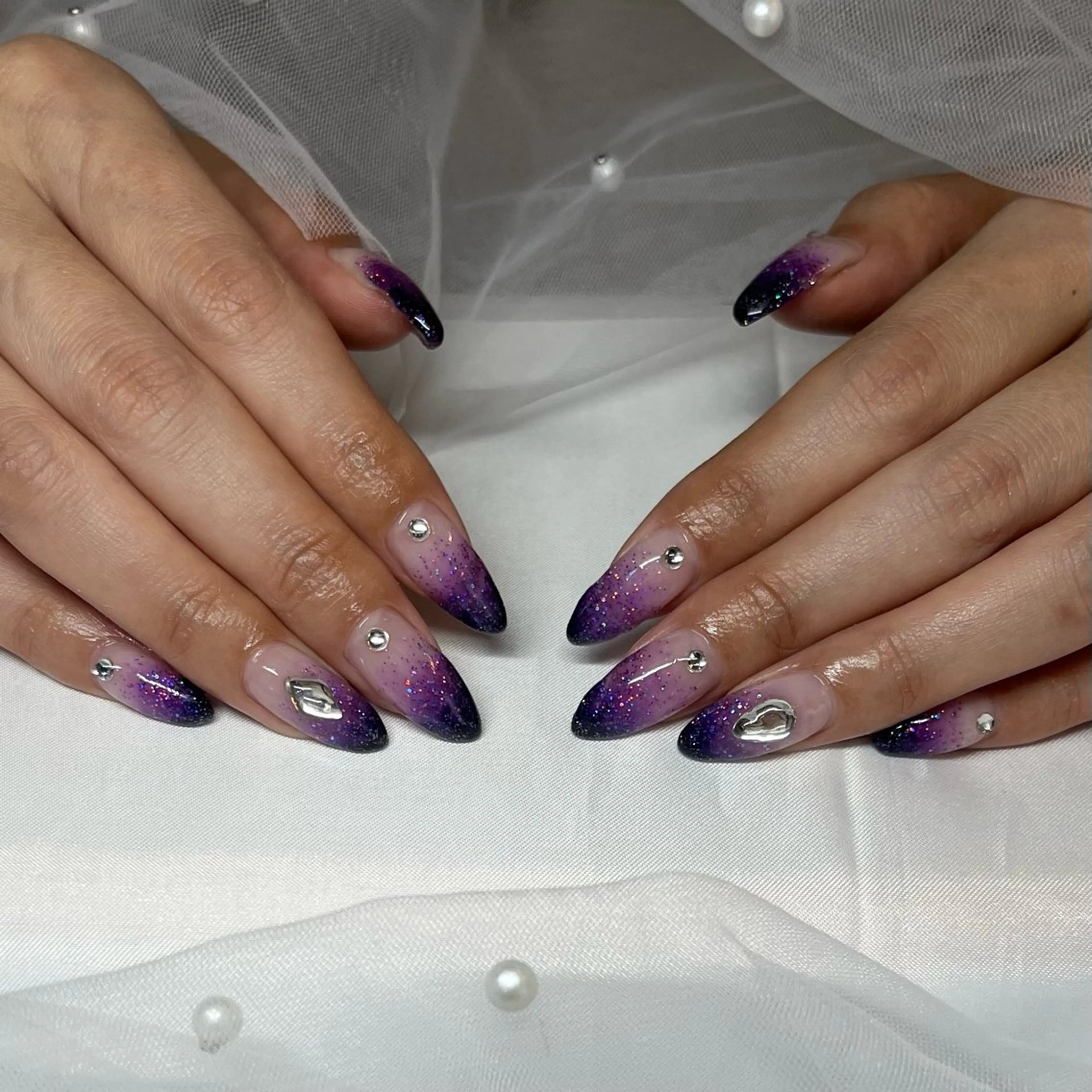 ネイル ラメ(グリッター) ラメグラデーション ハンドネイル MIYUNA 💅のネイルデザイン