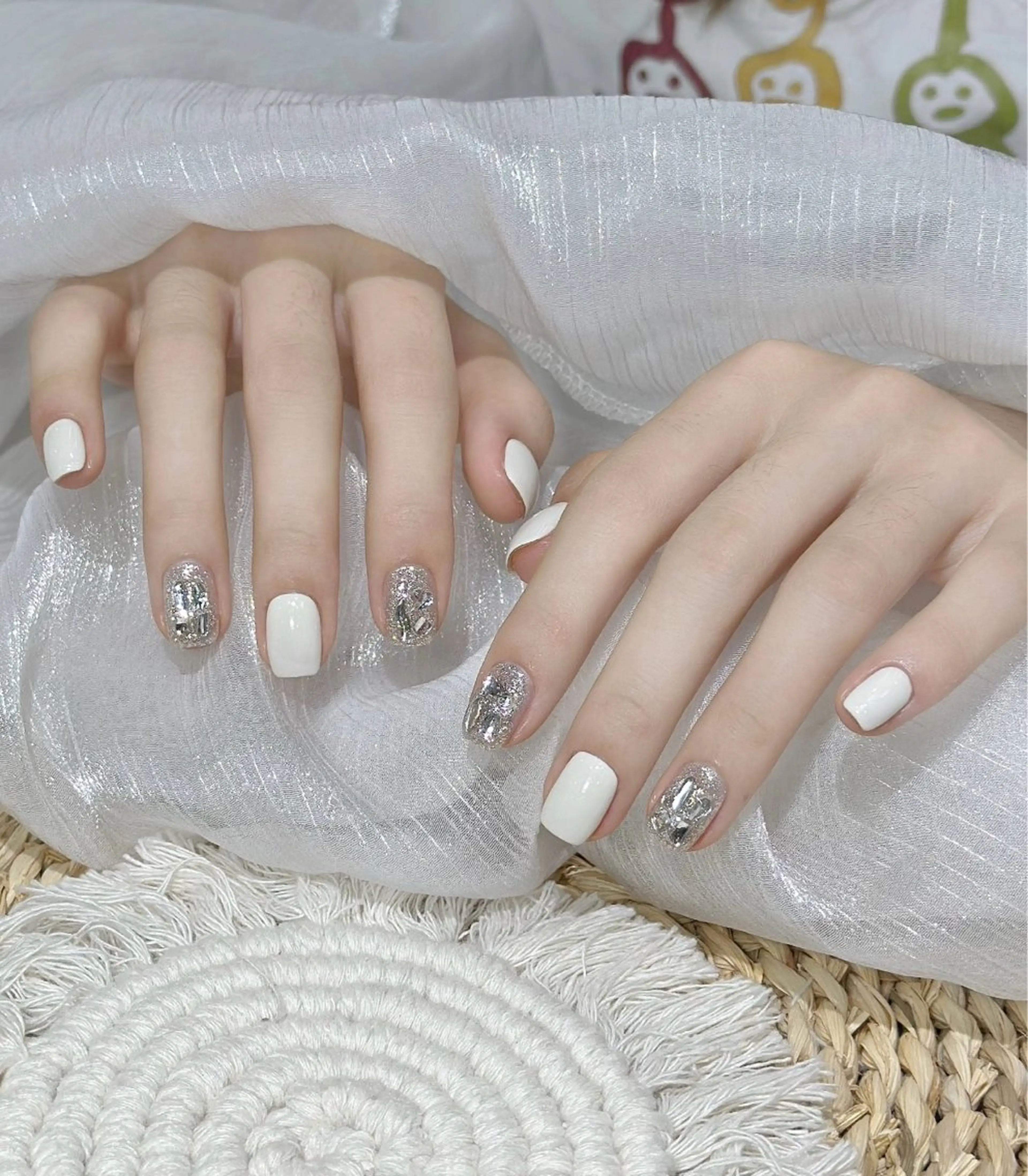 ネイル ハンドネイル 長さ出し専門 パーツのネイルデザイン