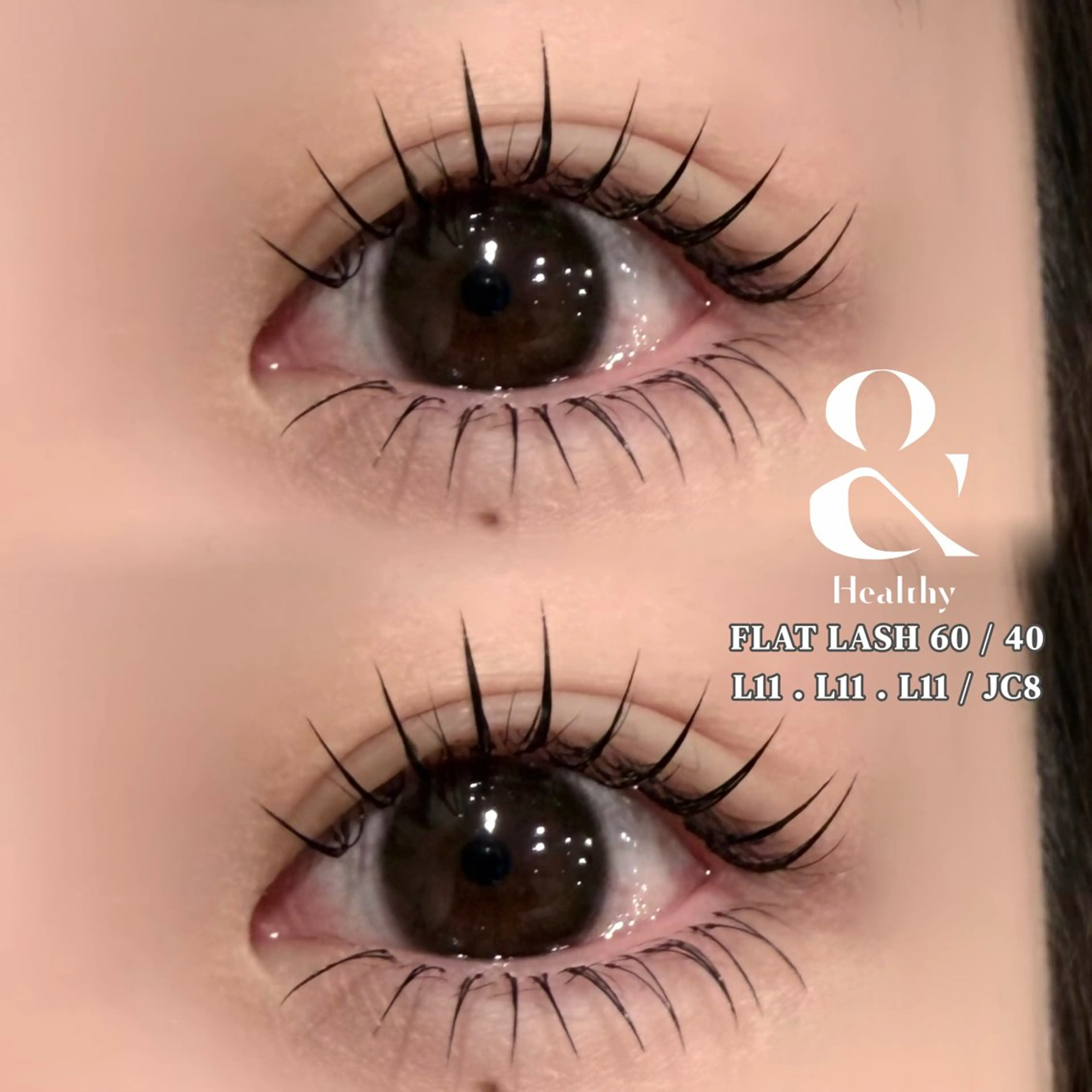 マツエク・マツパ フラットラッシュ Lカール 下まつげエクステ マツエク ＊OLIVIA池袋 ＊長友のマツエク・マツパデザイン