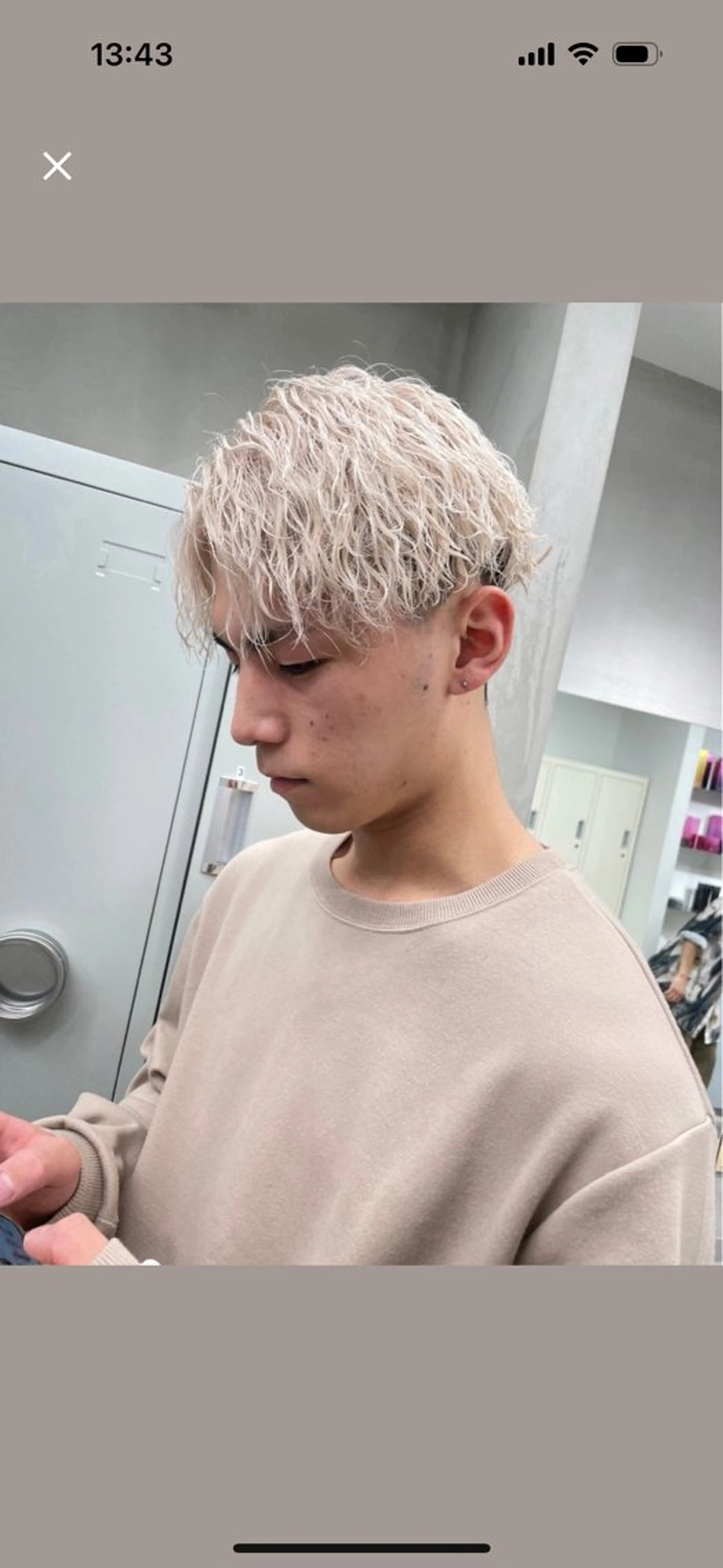 カラー パーマ メンズ ヘアカラー 🌀toa/波巻き✨ /メンズパーマ／栄のヘアスタイル