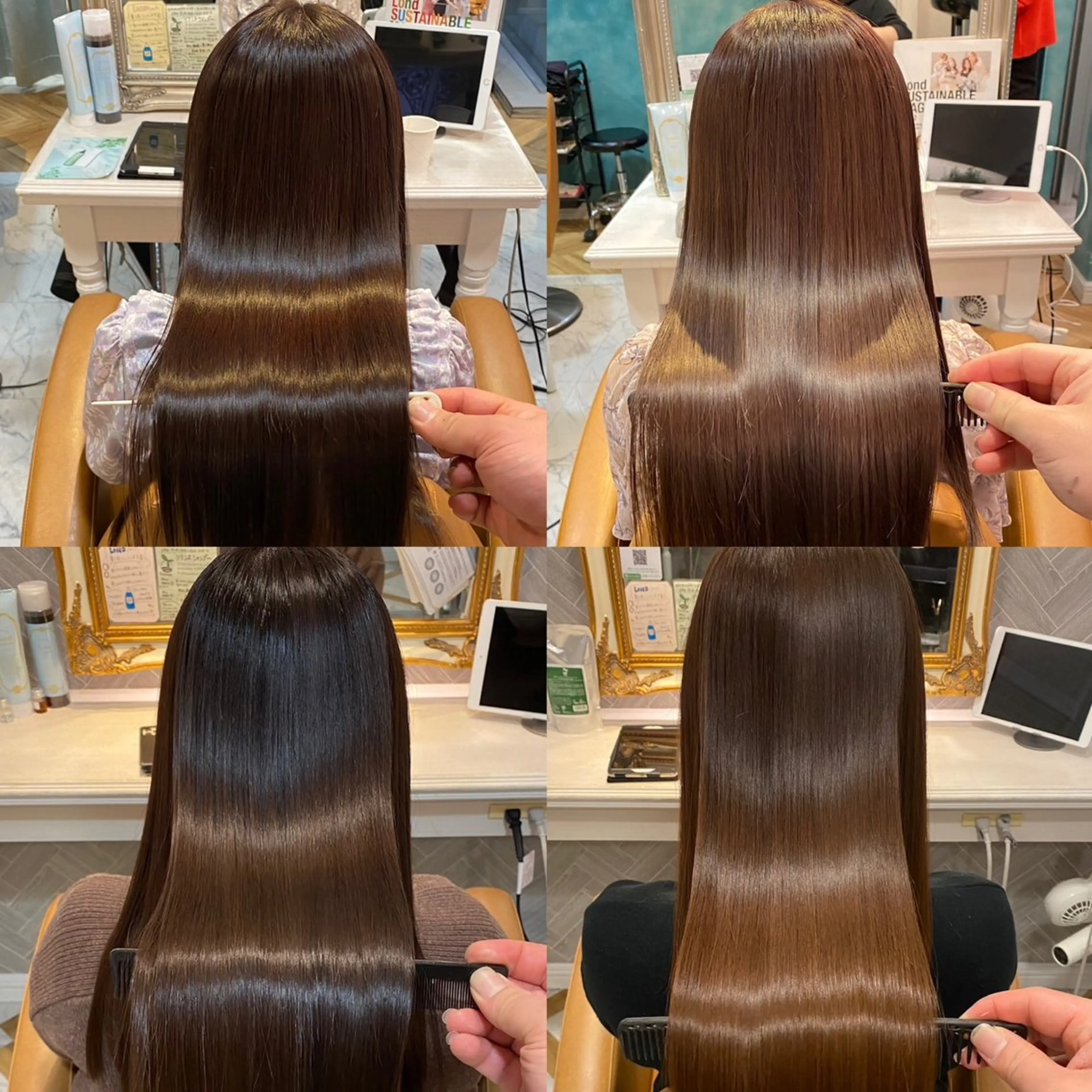 【❣️圧倒的ツヤ❣️】　高級✨縮毛矯正+うる艶カラー+高保湿トリートメント+ダメージレスカット　縮毛矯正　韓国　レイヤーの写真