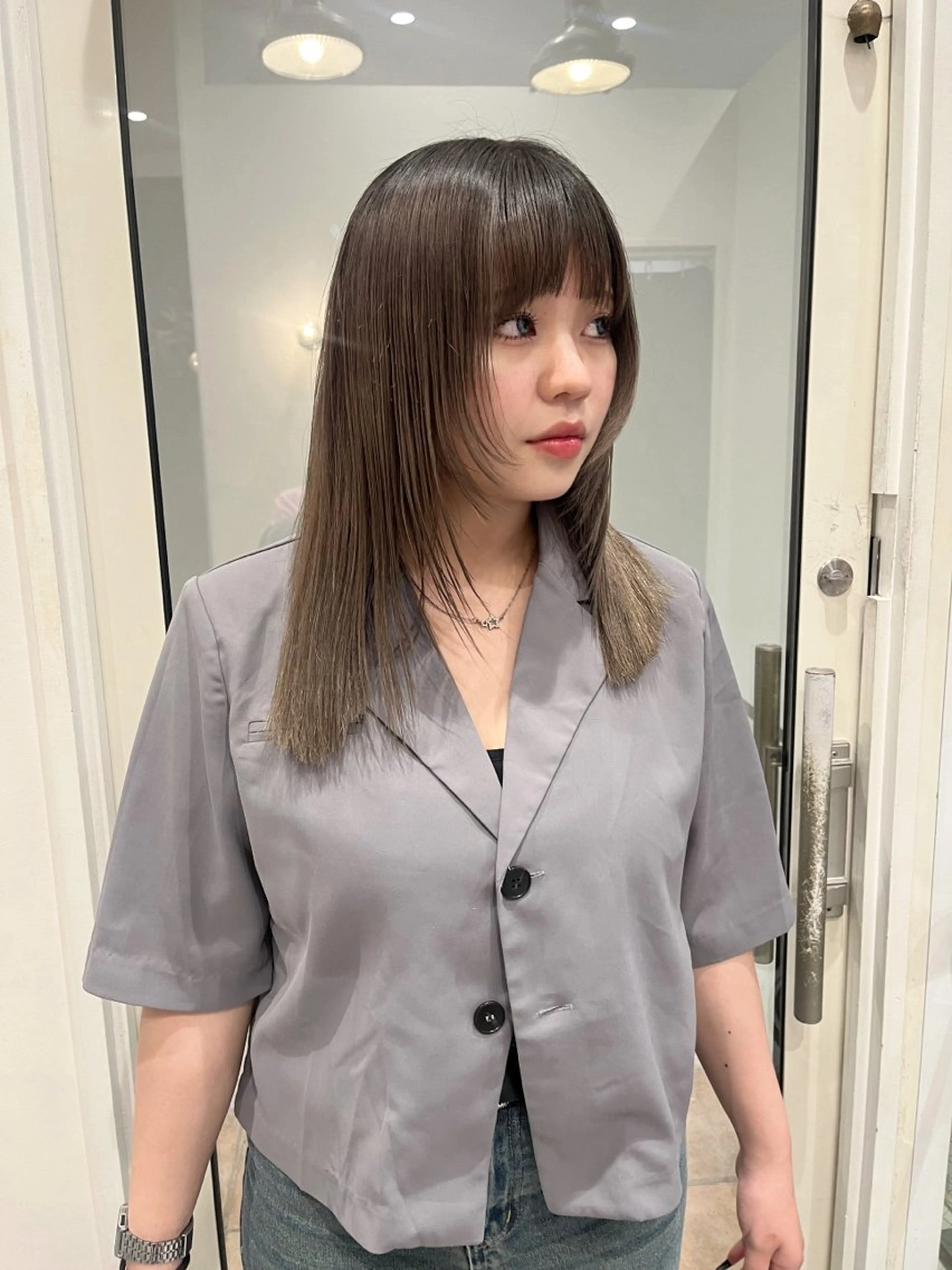 セミロング レイヤーカット keshiki🦋 Nanaのヘアスタイル