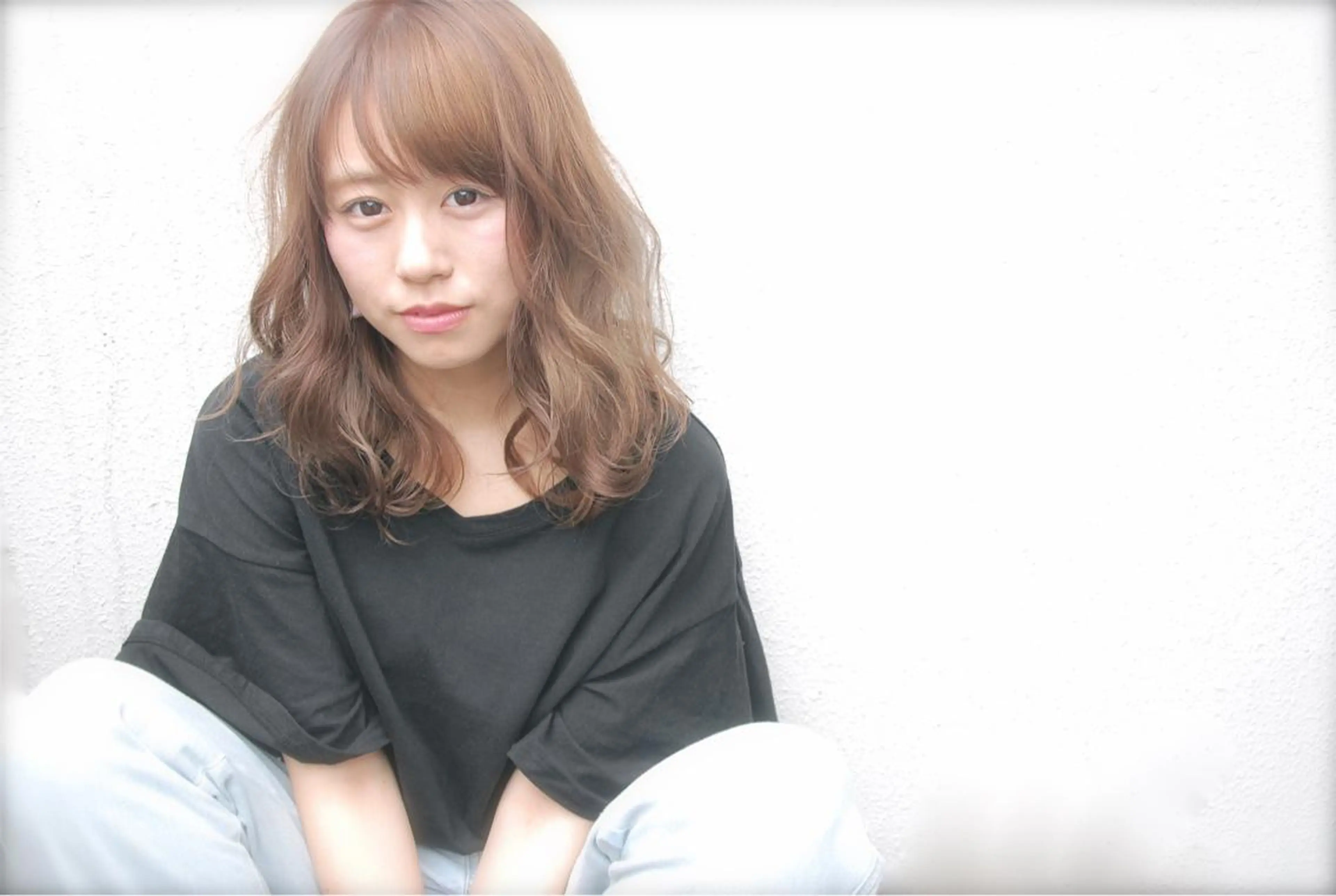 セミロング カラー インナーカラー/天神 ブリーチ/吉田のヘアスタイル