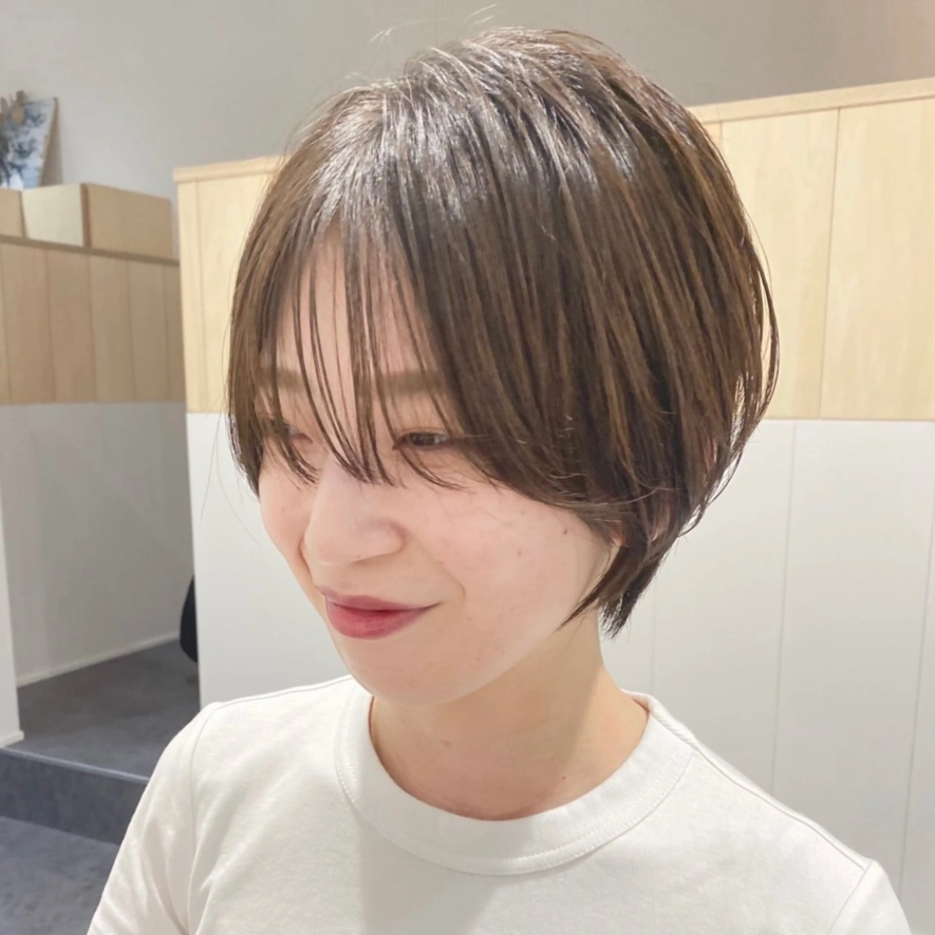 ショート 顔周りカット シースルーバング ショートヘア 小顔カット tenn栄店所属・栄　美容師 yukinoのヘアスタイル