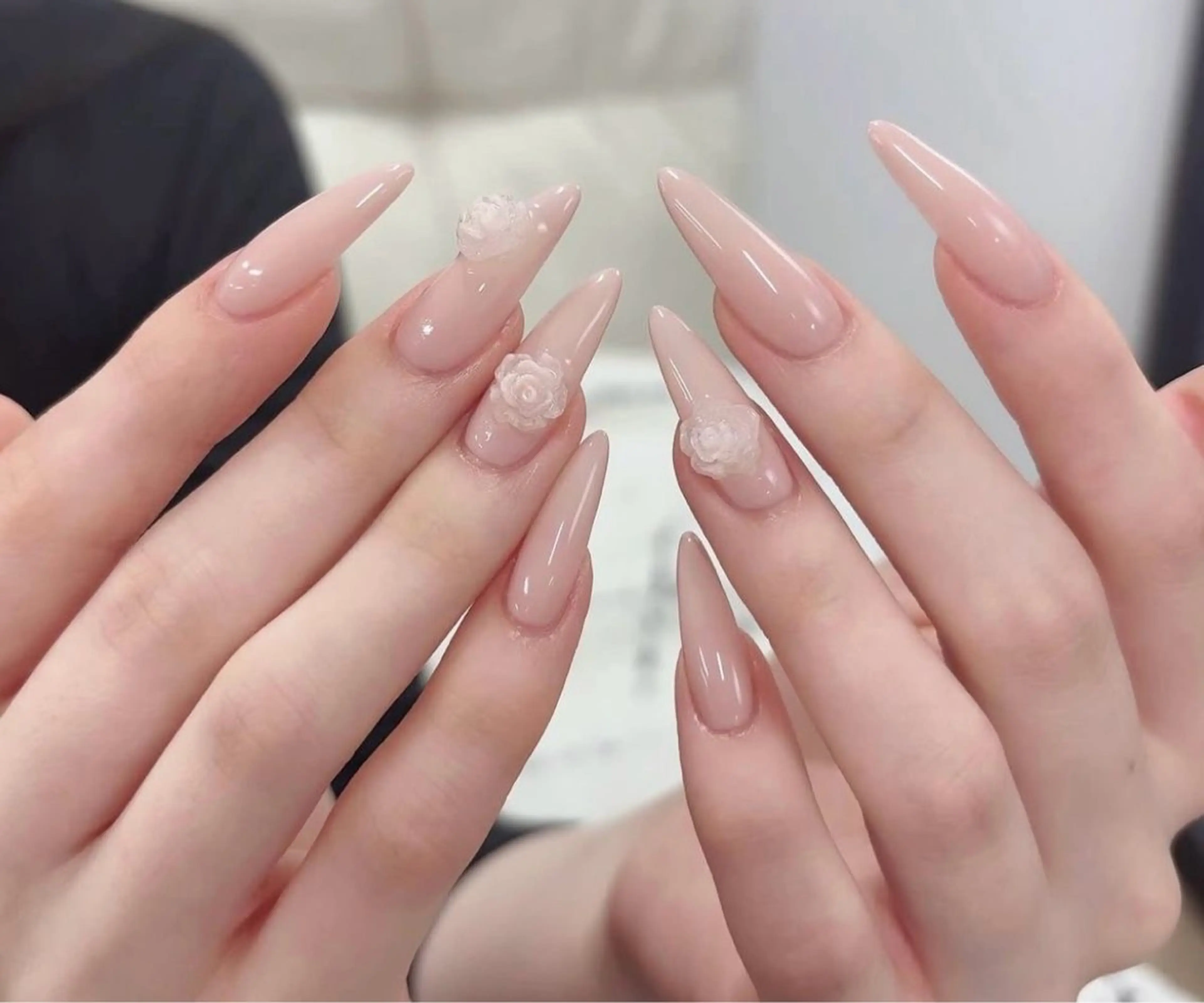 ネイル チークネイル フットネイル フレンチネイル グラデーション 韓国ネイル ハンドネイル Ribbonnail salonのネイルデザイン