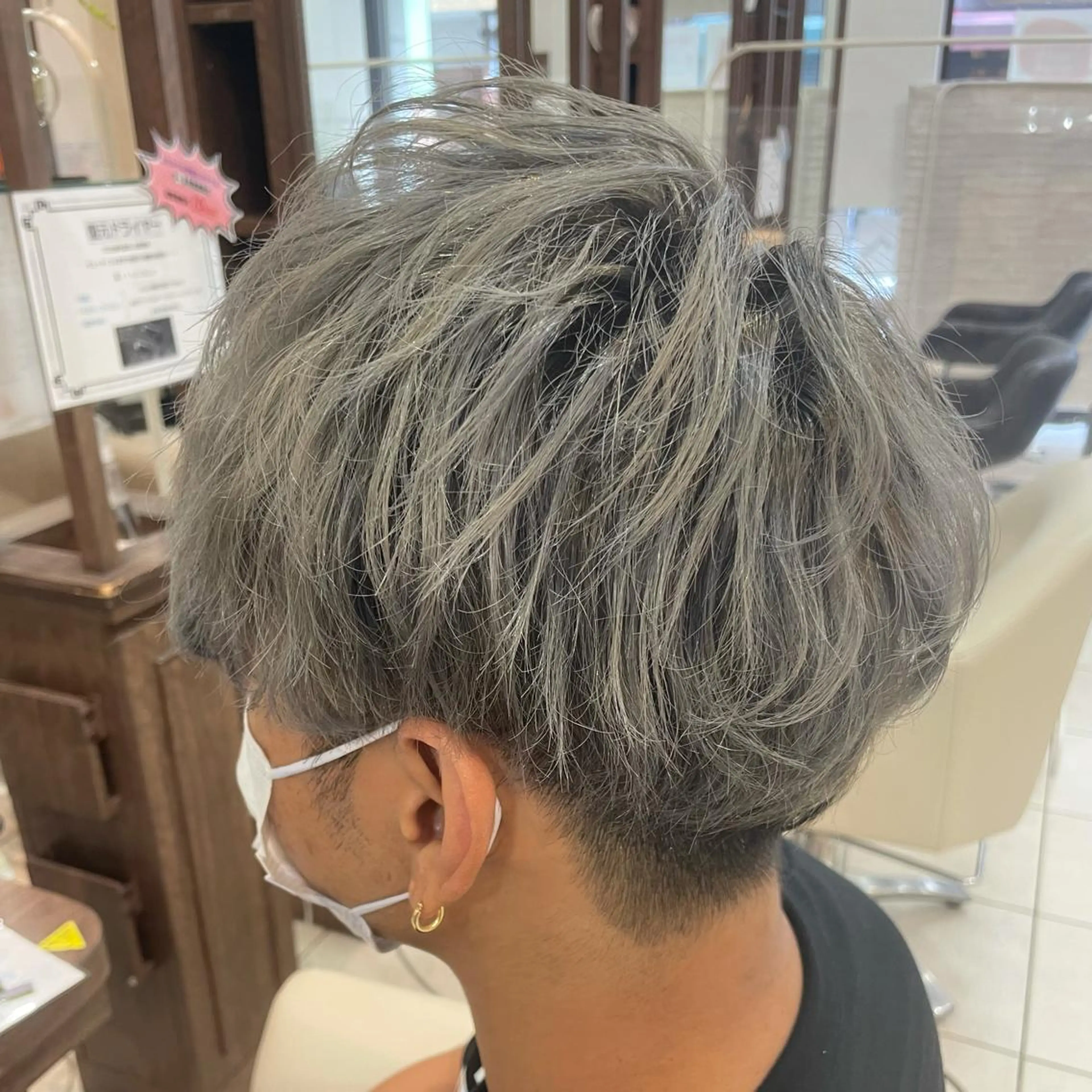 ショート カラー メンズ メンズパーマ グレージュ カット ヘアカラー 大澤　裕貴 【メンズカット】のヘアスタイル