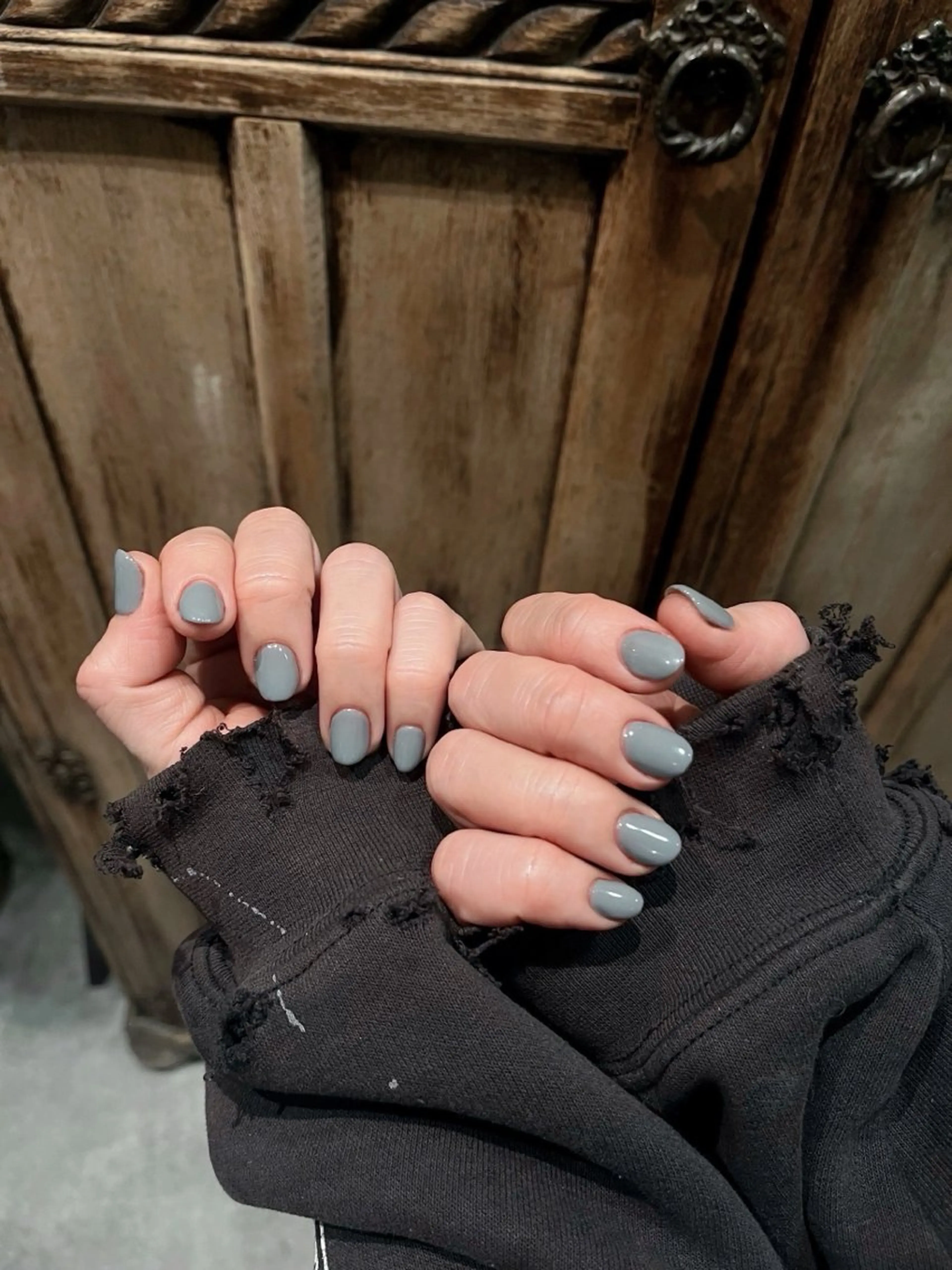 ネイル ブルー ワンカラーネイル shizuku .のネイルデザイン