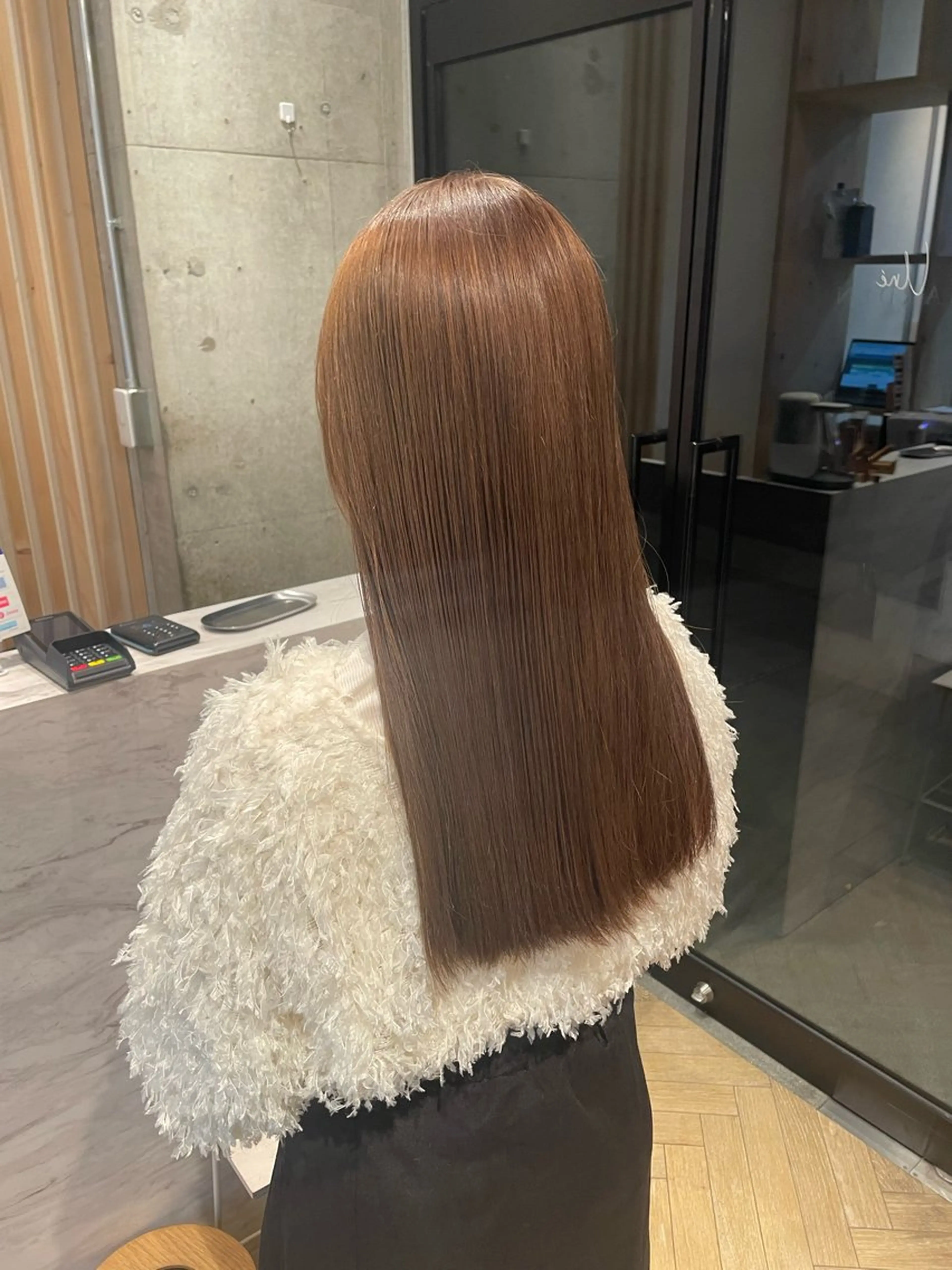 ロング カラー ベージュカラー ダブルカラー うる艶カラー/美髪 トリートメント/めいのヘアスタイル