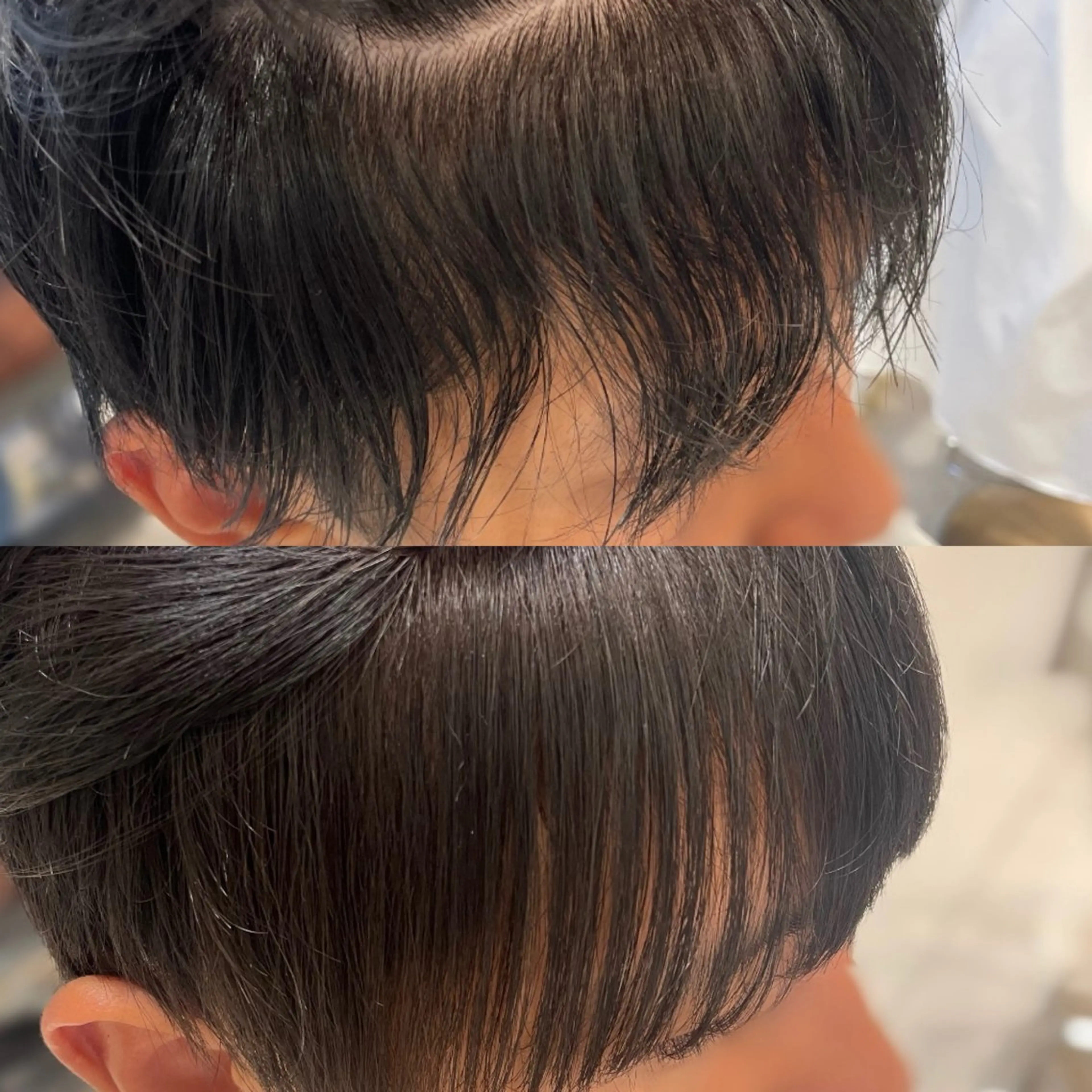 メンズ カット 縮毛矯正 トリートメント センターパート 川島爽楽のヘアスタイル