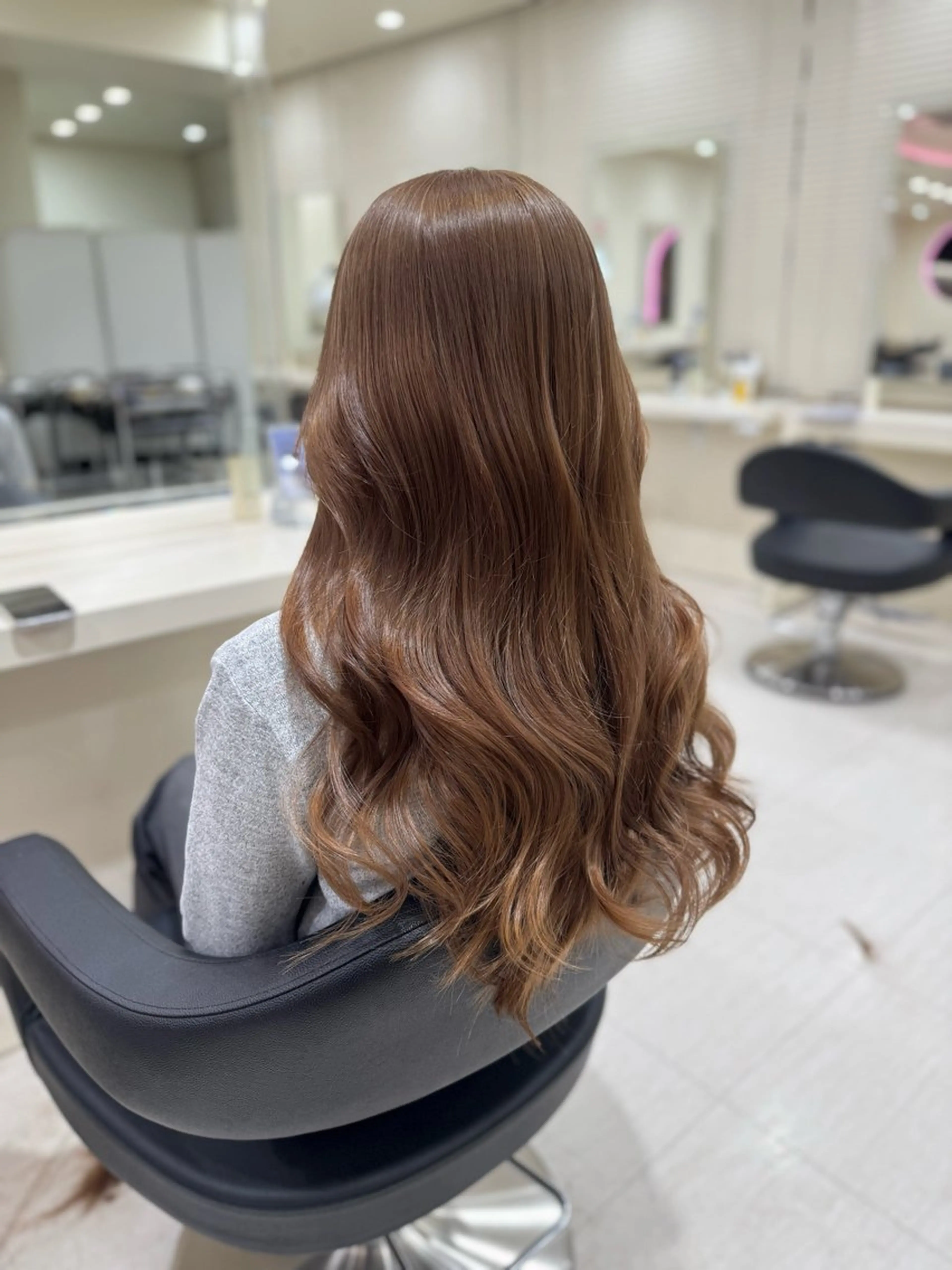 ロング ヘアカラー 韓国ヘア×髪質改善 齋藤晴のヘアスタイル