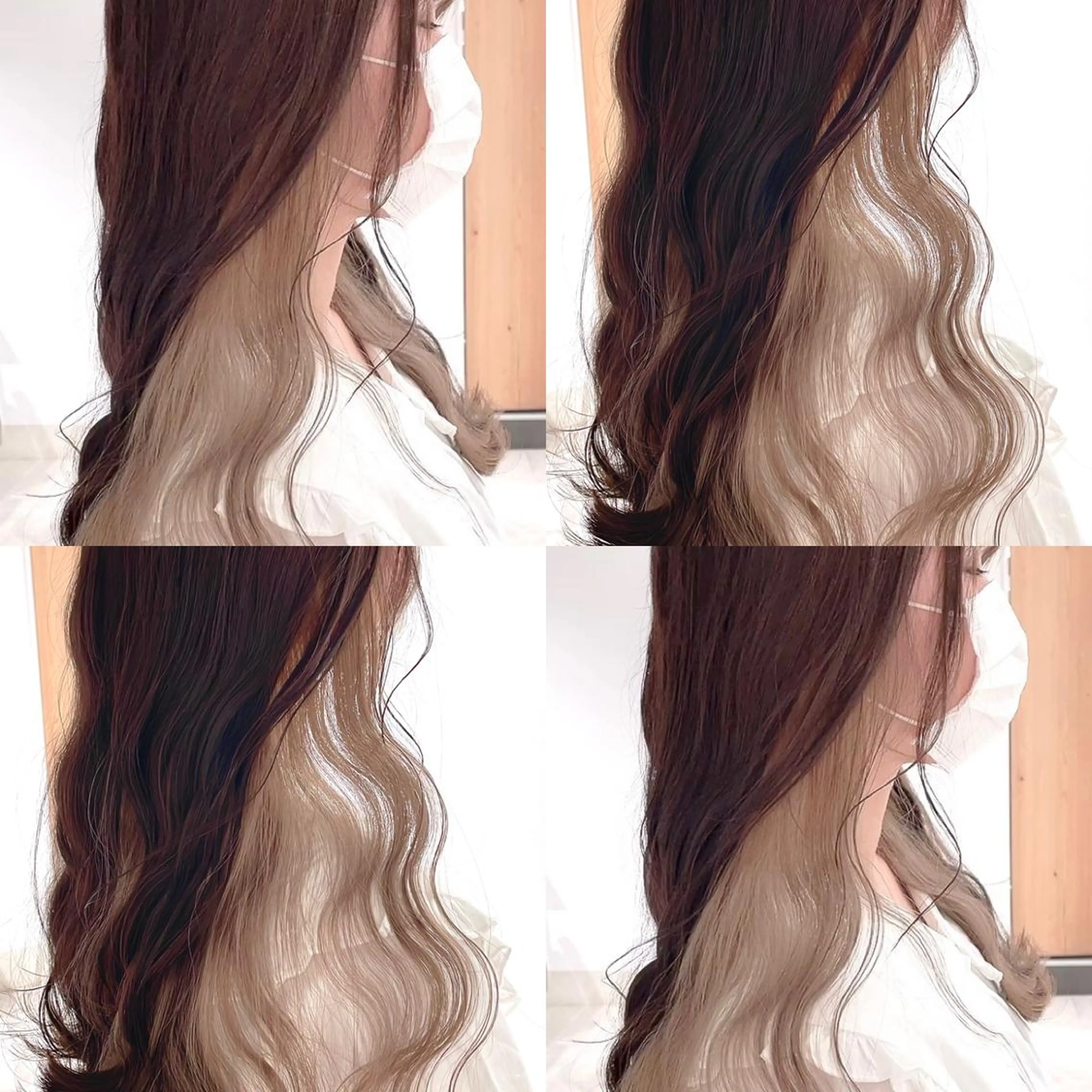 カラー ベージュカラー ブリーチ インナーカラー ヘアカラー トリートメント 渋谷:インナーカラー ／🍒エリカ🍒のヘアスタイル