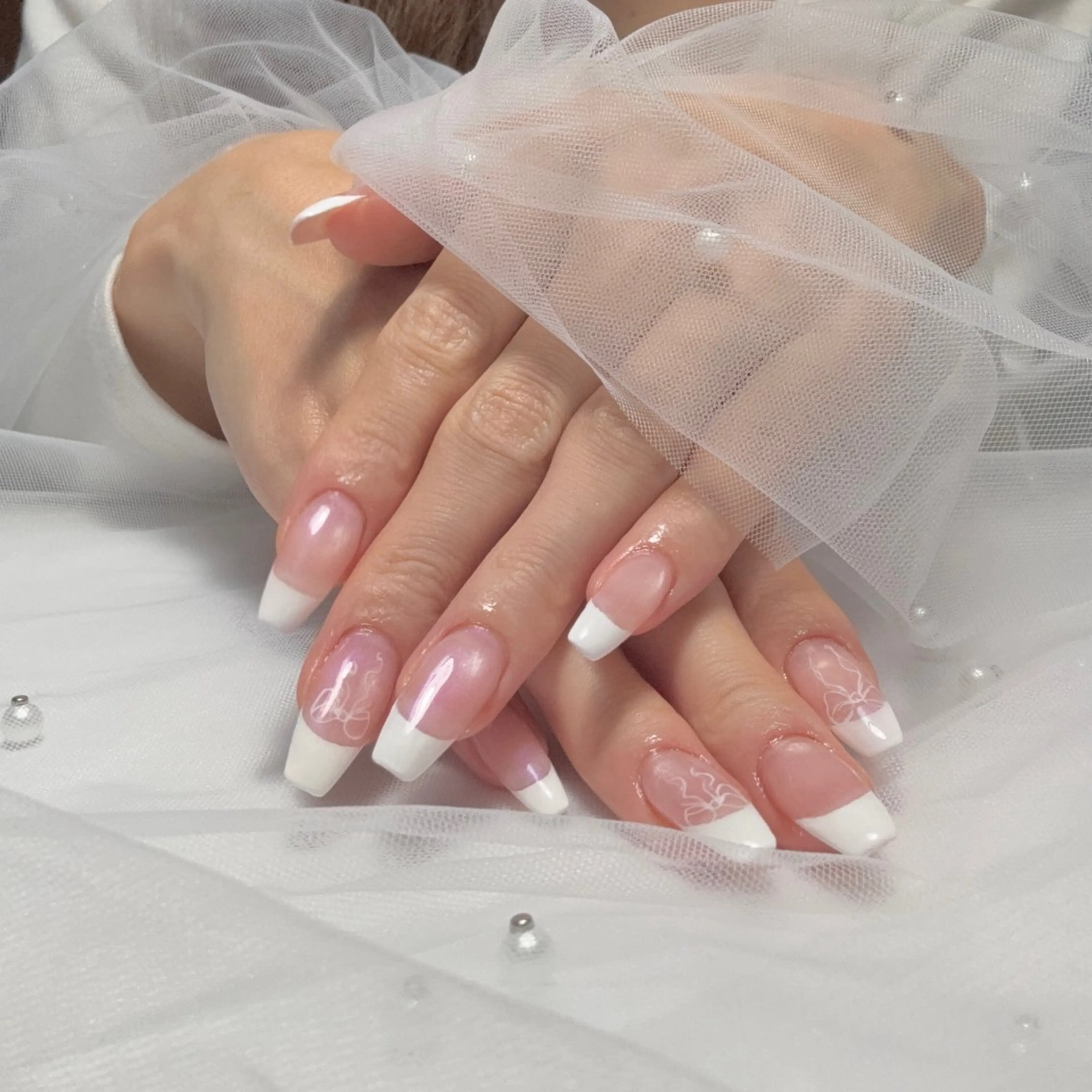 ネイル フレンチネイル マグネットネイル マグネットフレンチ RII nailのネイルデザイン