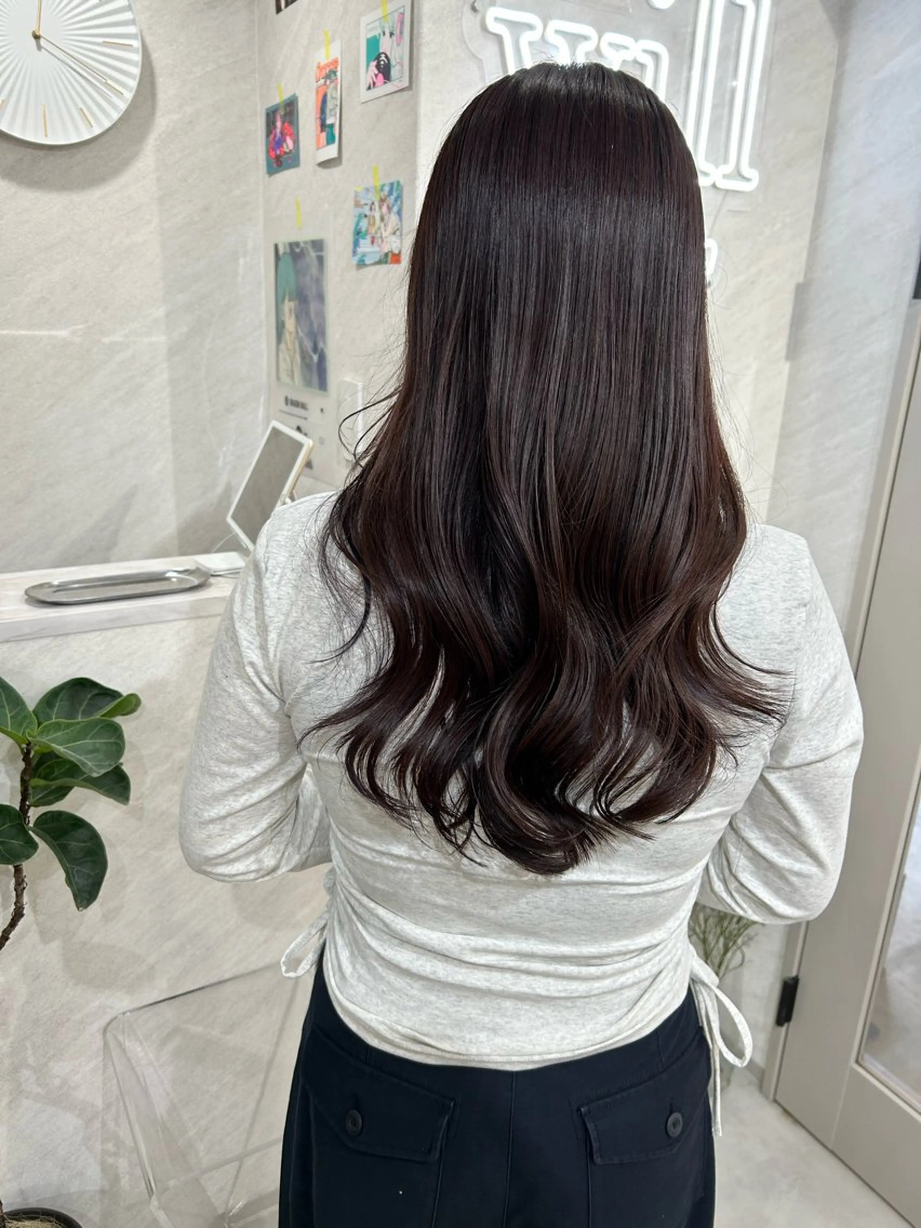 ロング カラー カット ヘアカラー トリートメント 髪質改善will hairdesignのヘアスタイル