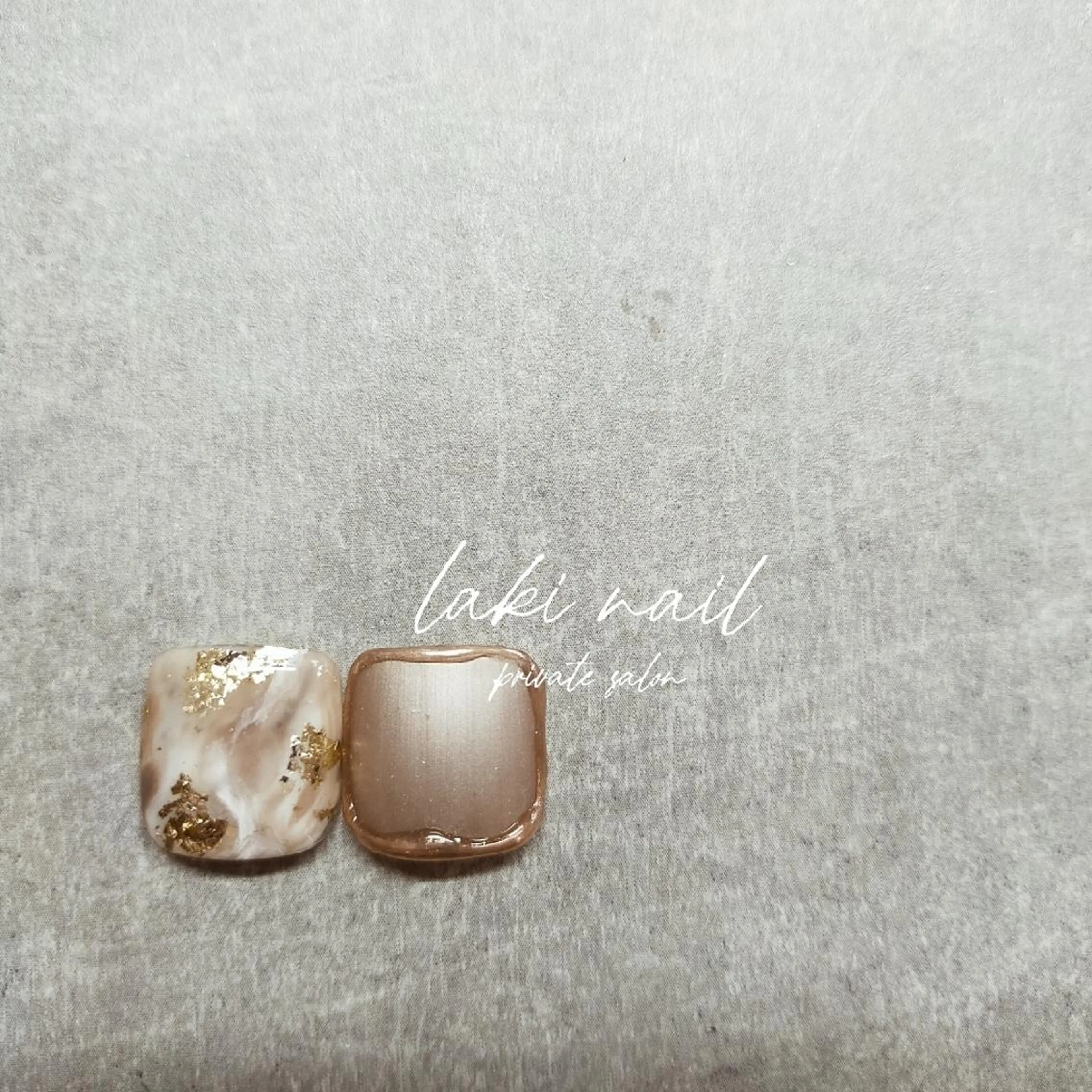 ネイル ブラウン フットネイル マットネイル by lakiのネイルデザイン