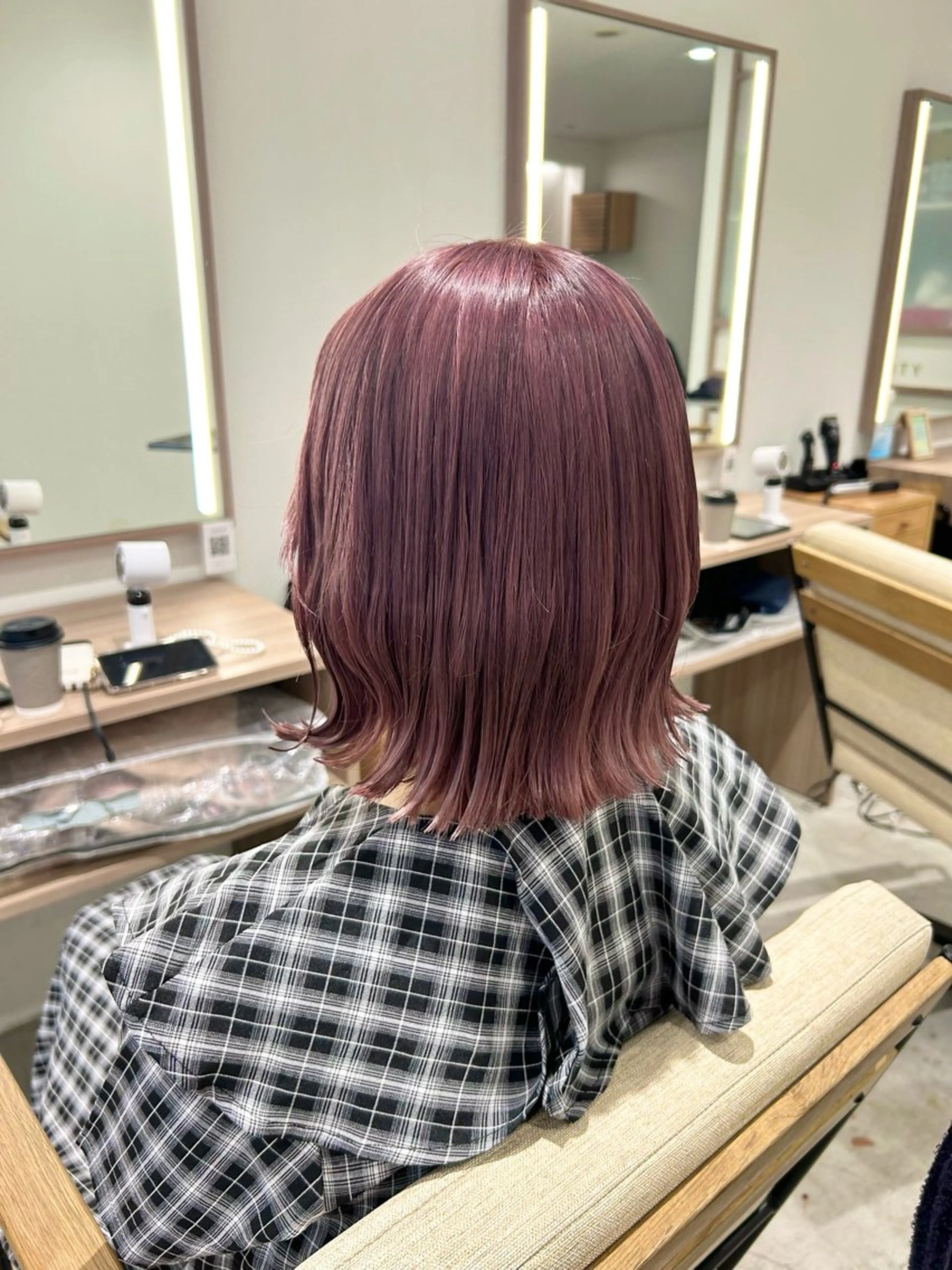 ミディアム カラー カット ヘアカラー トリートメント 🎀透明感カラー🎀 mikaのヘアスタイル