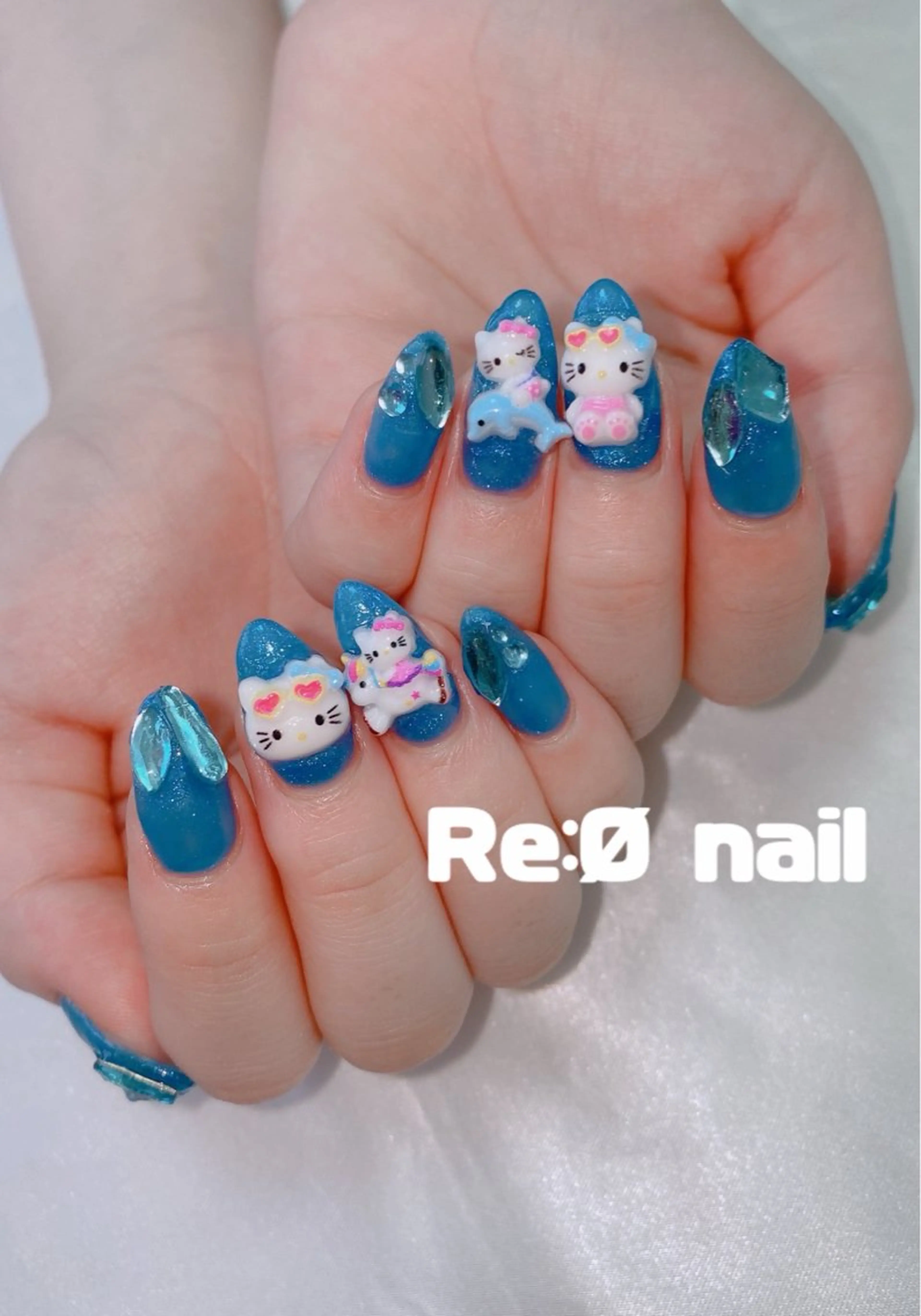 ネイル 持ち込み ハンドネイル Re:Ø nail 🩵TSUJIのネイルデザイン