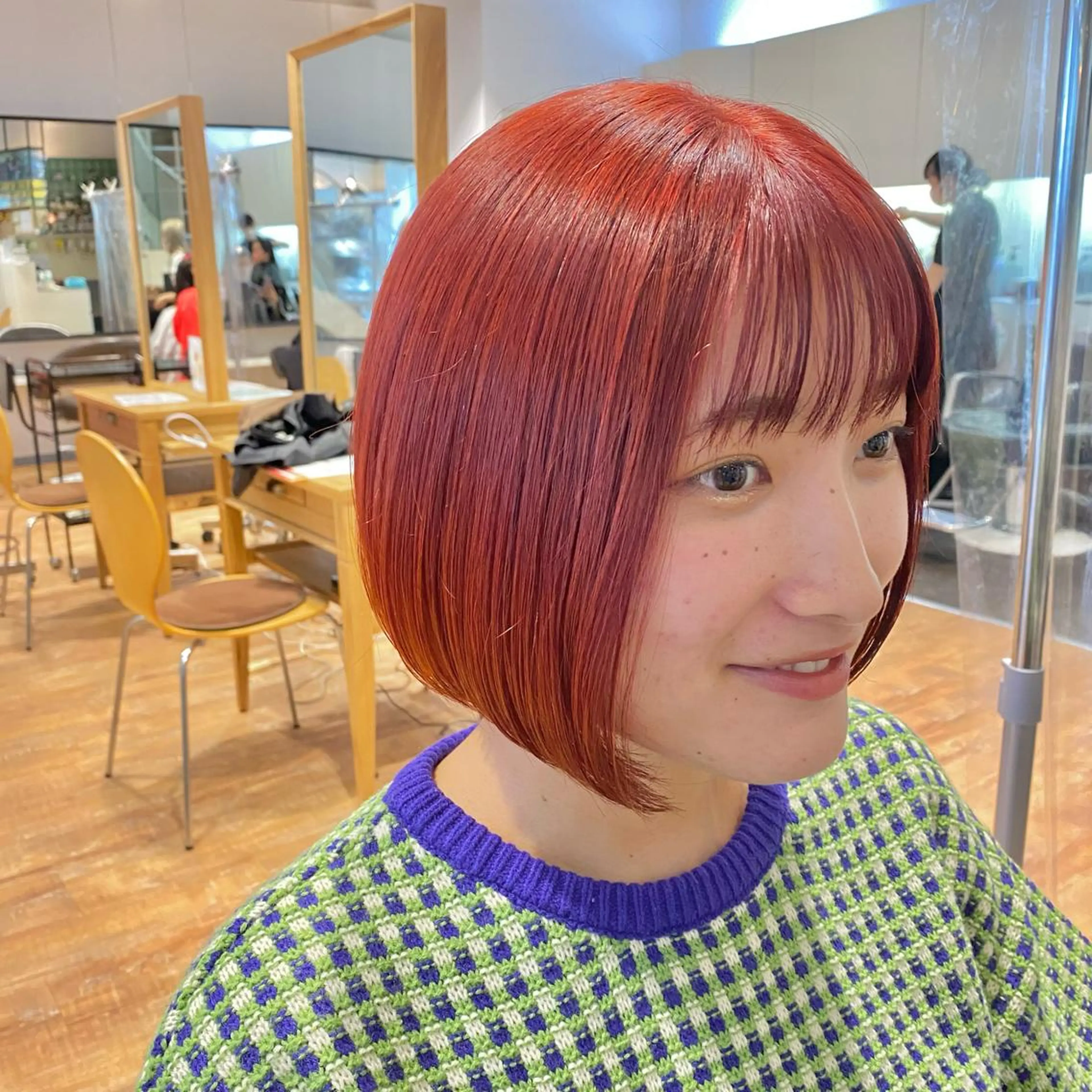 ショート カラー オレンジ レッドカラー rikako ✩ 大宮hips.*のヘアスタイル