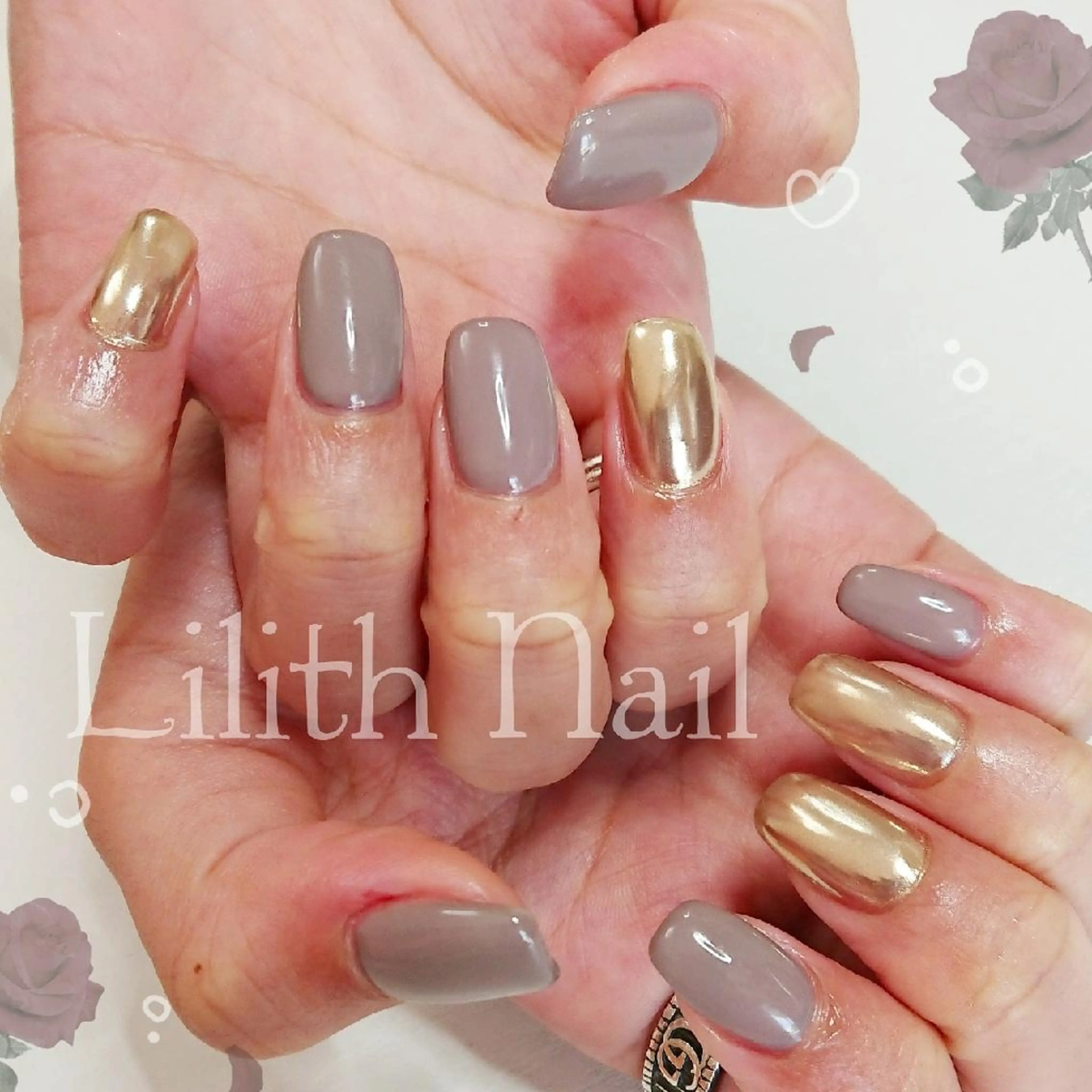 ネイル ミラーネイル ハンドネイル Lilith Nailのネイルデザイン