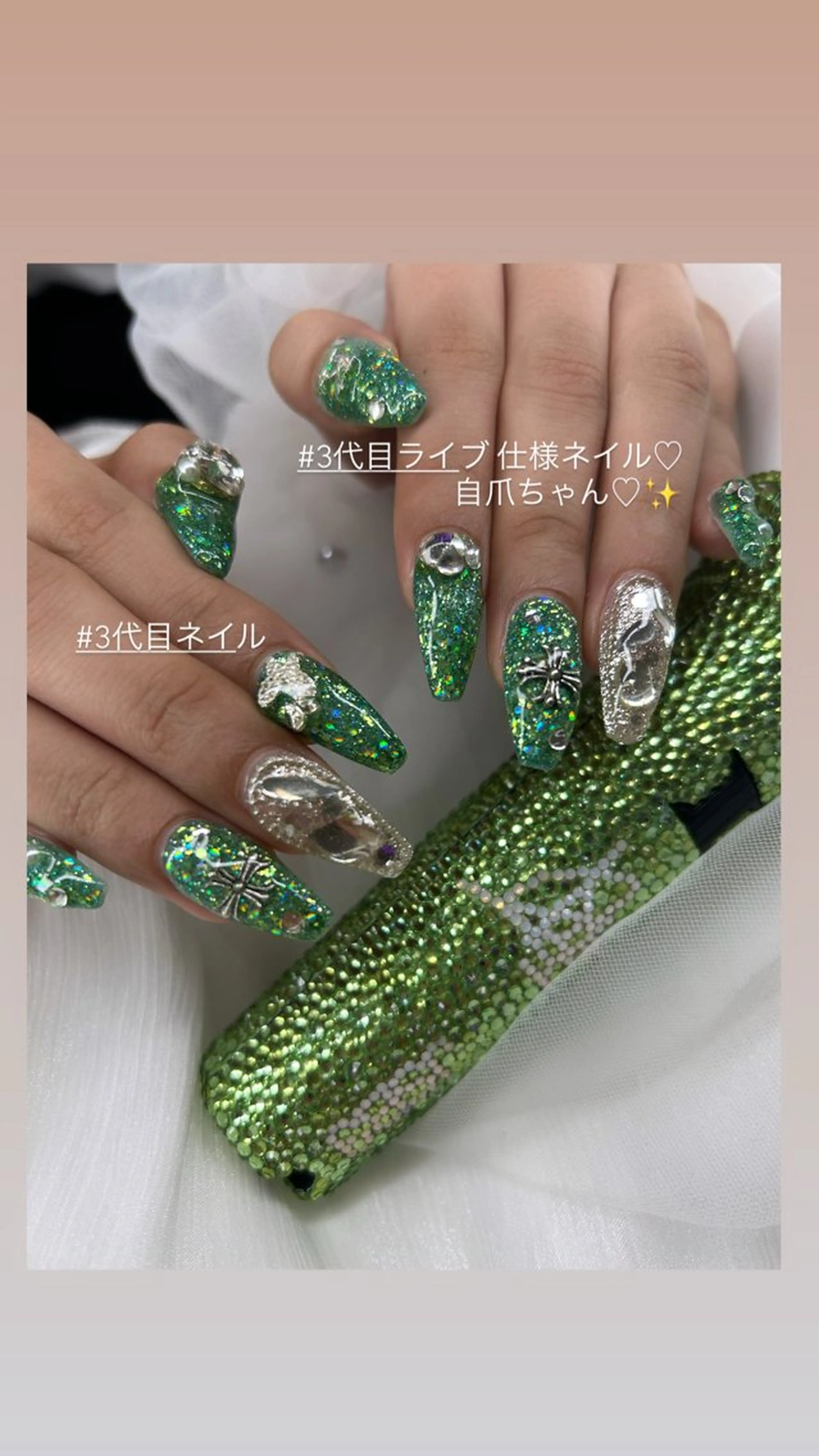 ネイル キラキラネイル ハンドネイル plunail mikiのネイルデザイン