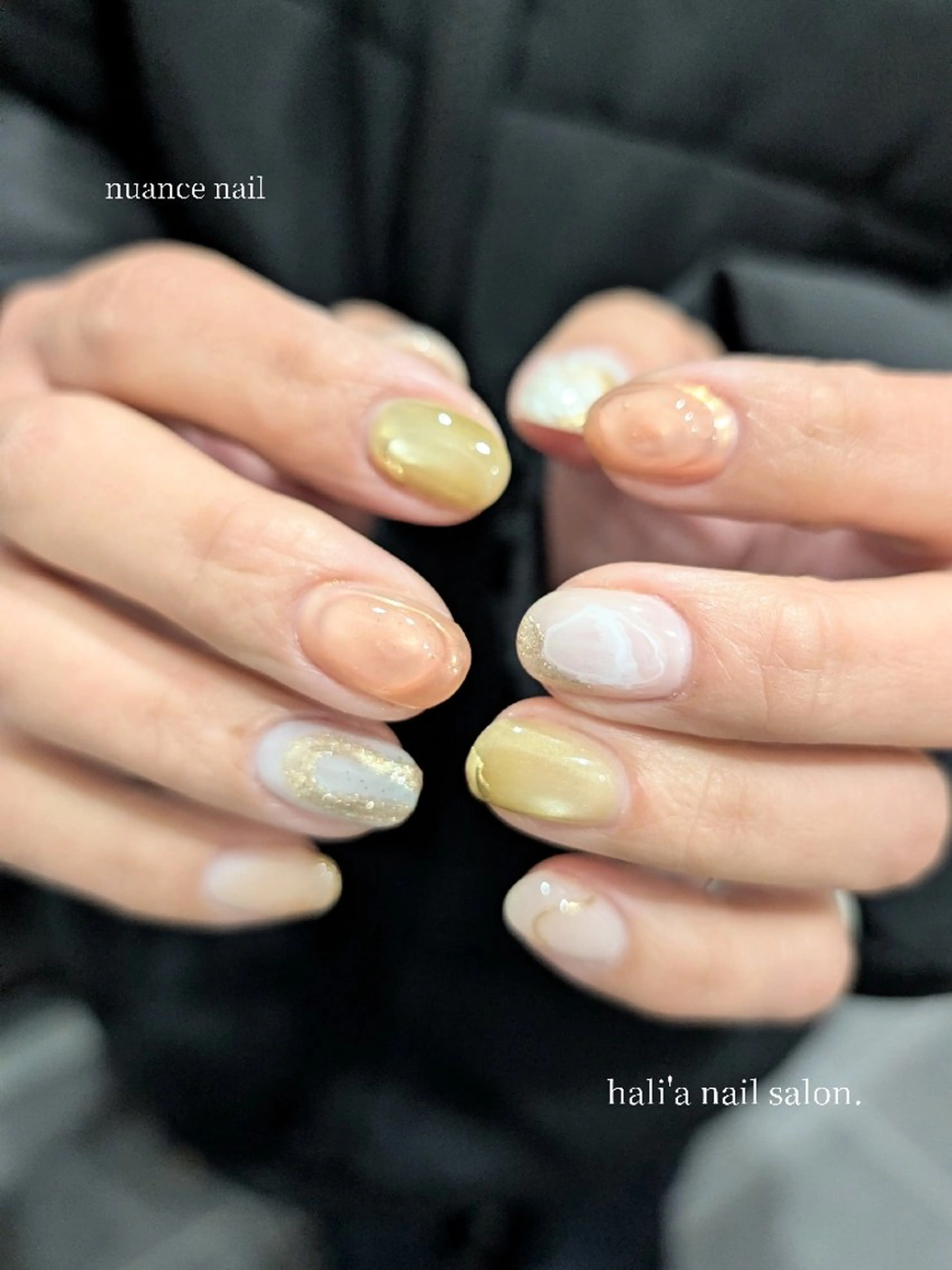 ネイル ニュアンスネイル ハンドネイル hali’a nailのネイルデザイン