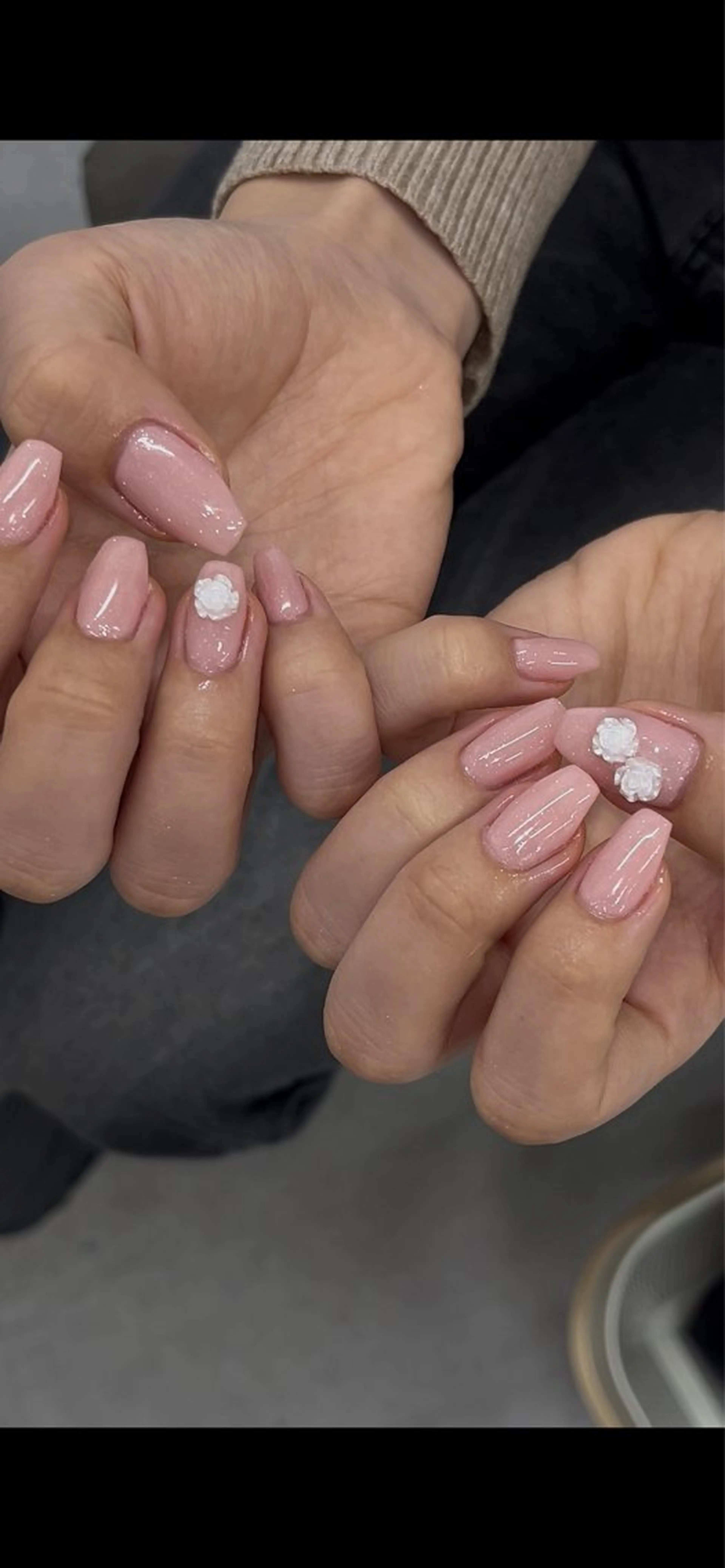 ネイル ラメ(グリッター) ピンク ハンドネイル schon 🎀saraのネイルデザイン