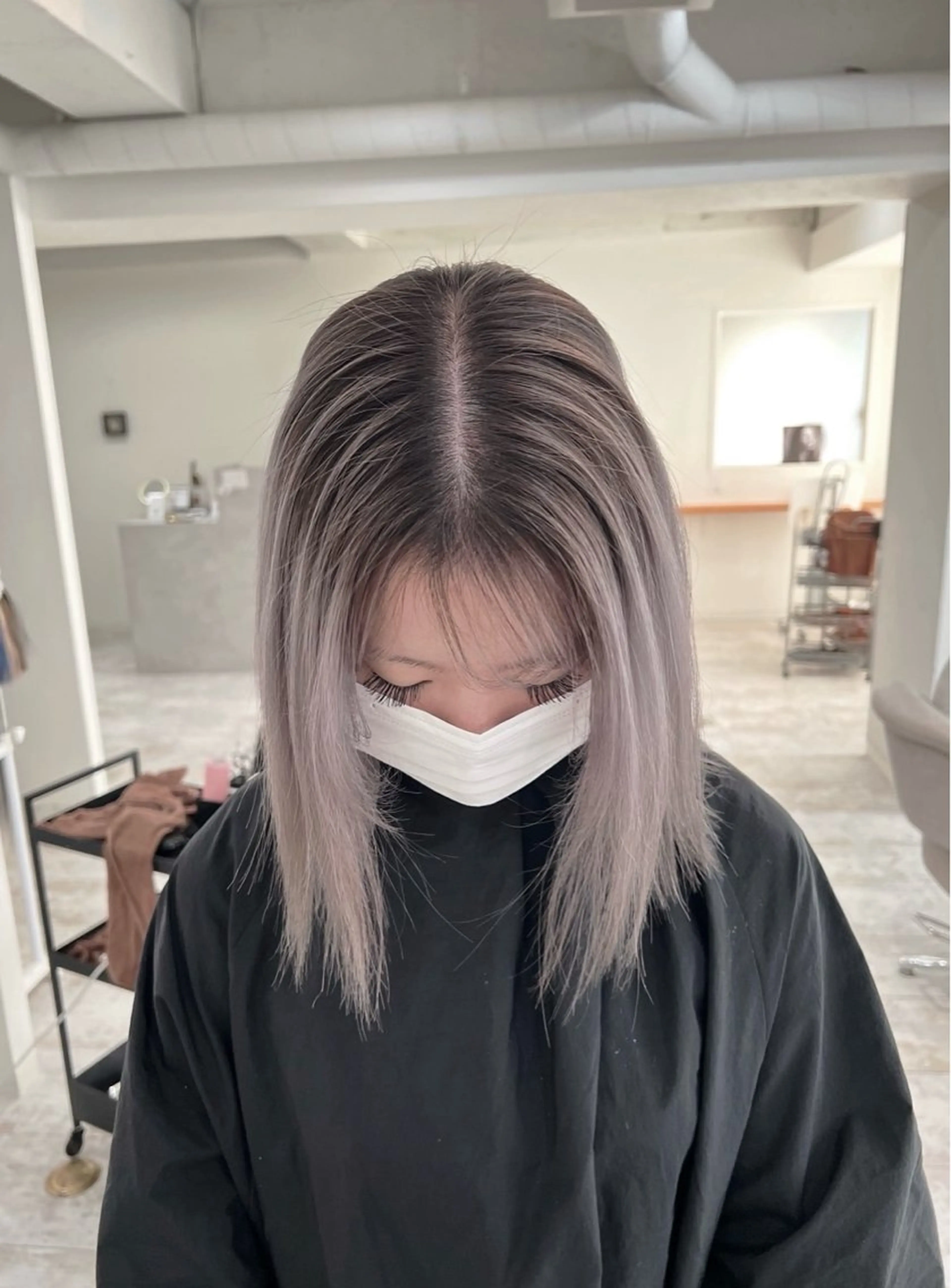 ショート カラー バレイヤージュ グレージュ レイヤーカット ヘアカラー トリートメント ROBIN所属・指名数No.1 /NAOYAのヘアスタイル