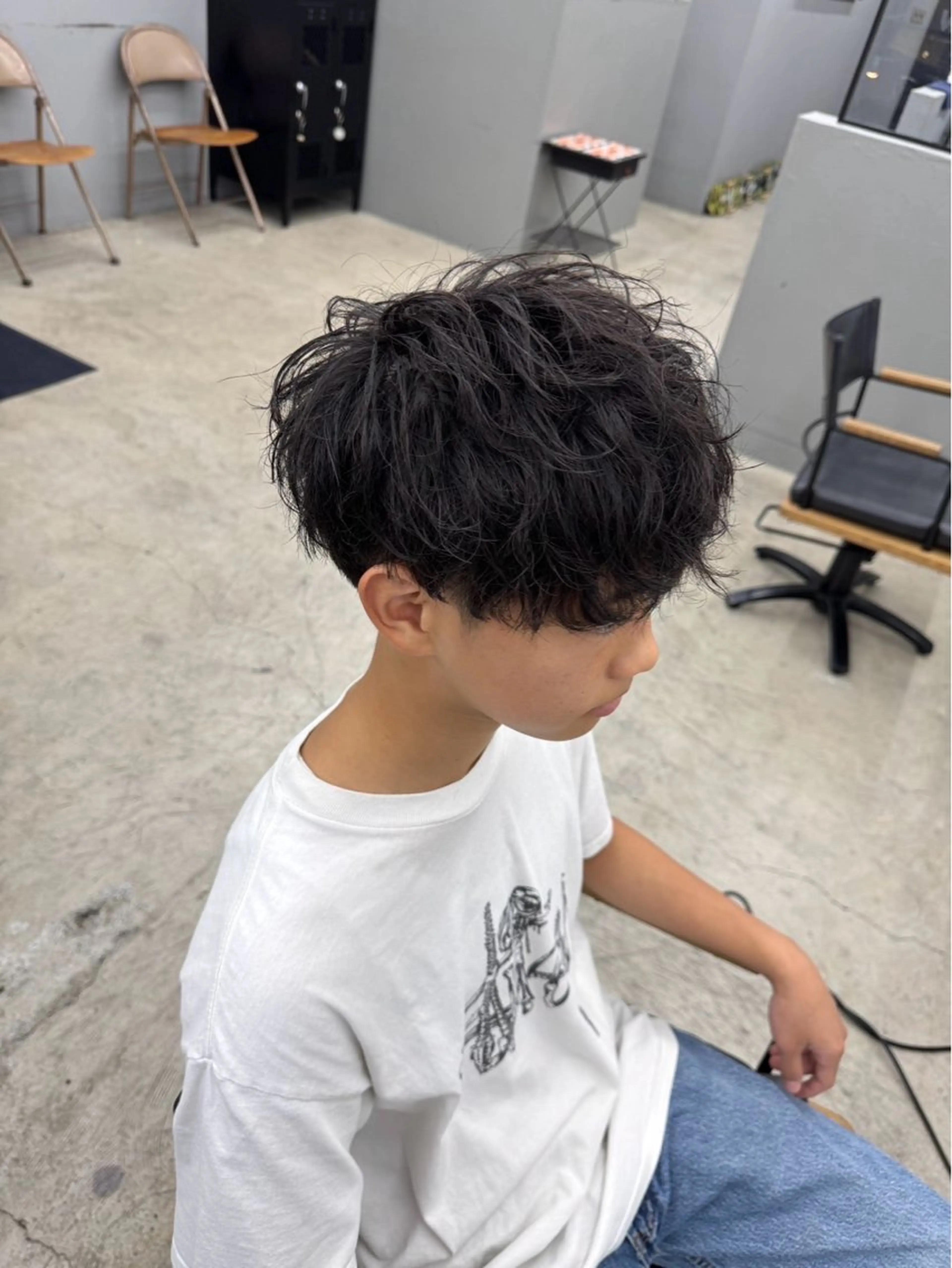 ショート パーマ メンズ カット パーマ メンズ専門サロン wokeのヘアスタイル