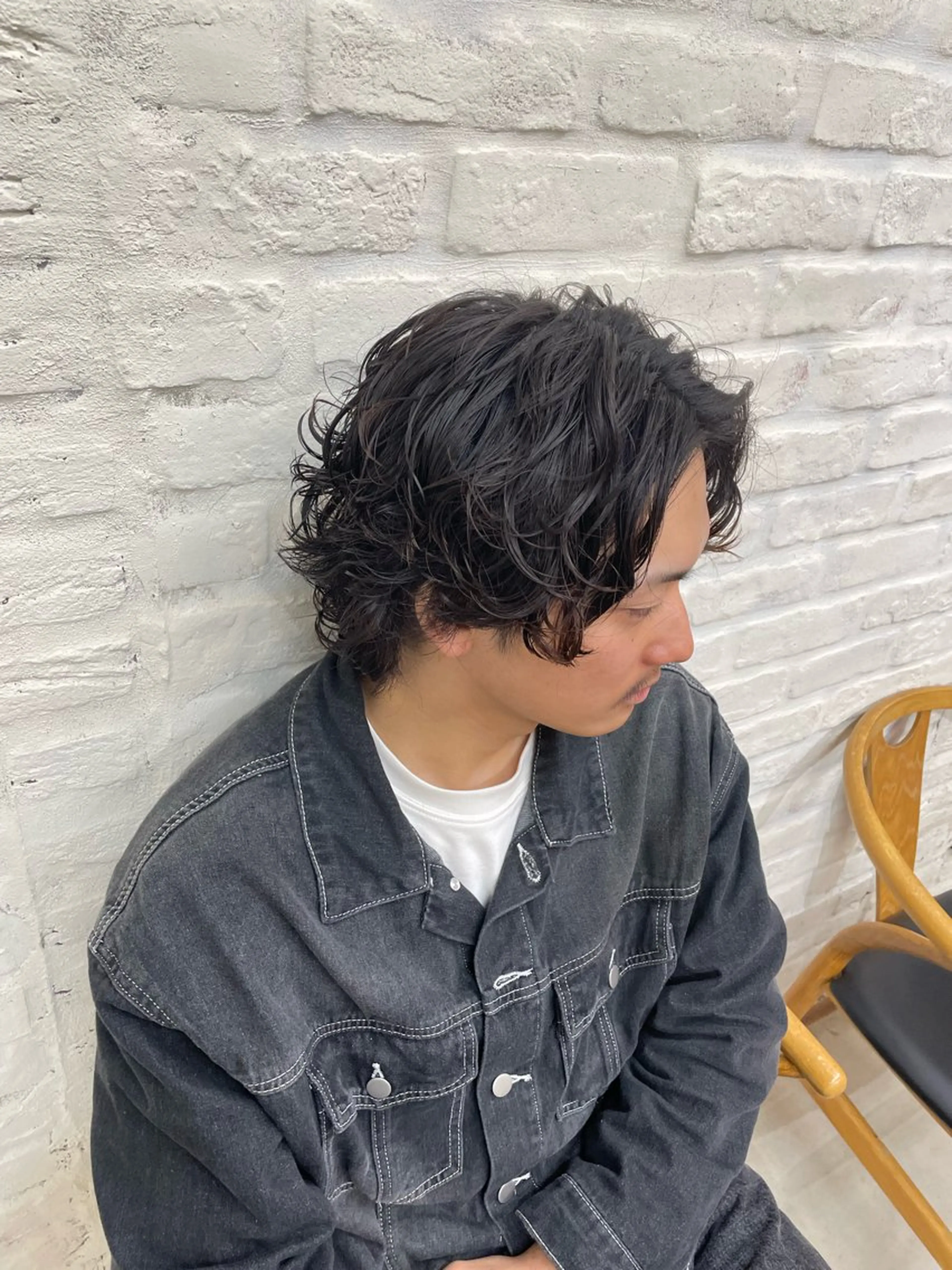 メンズカット+パーマの写真