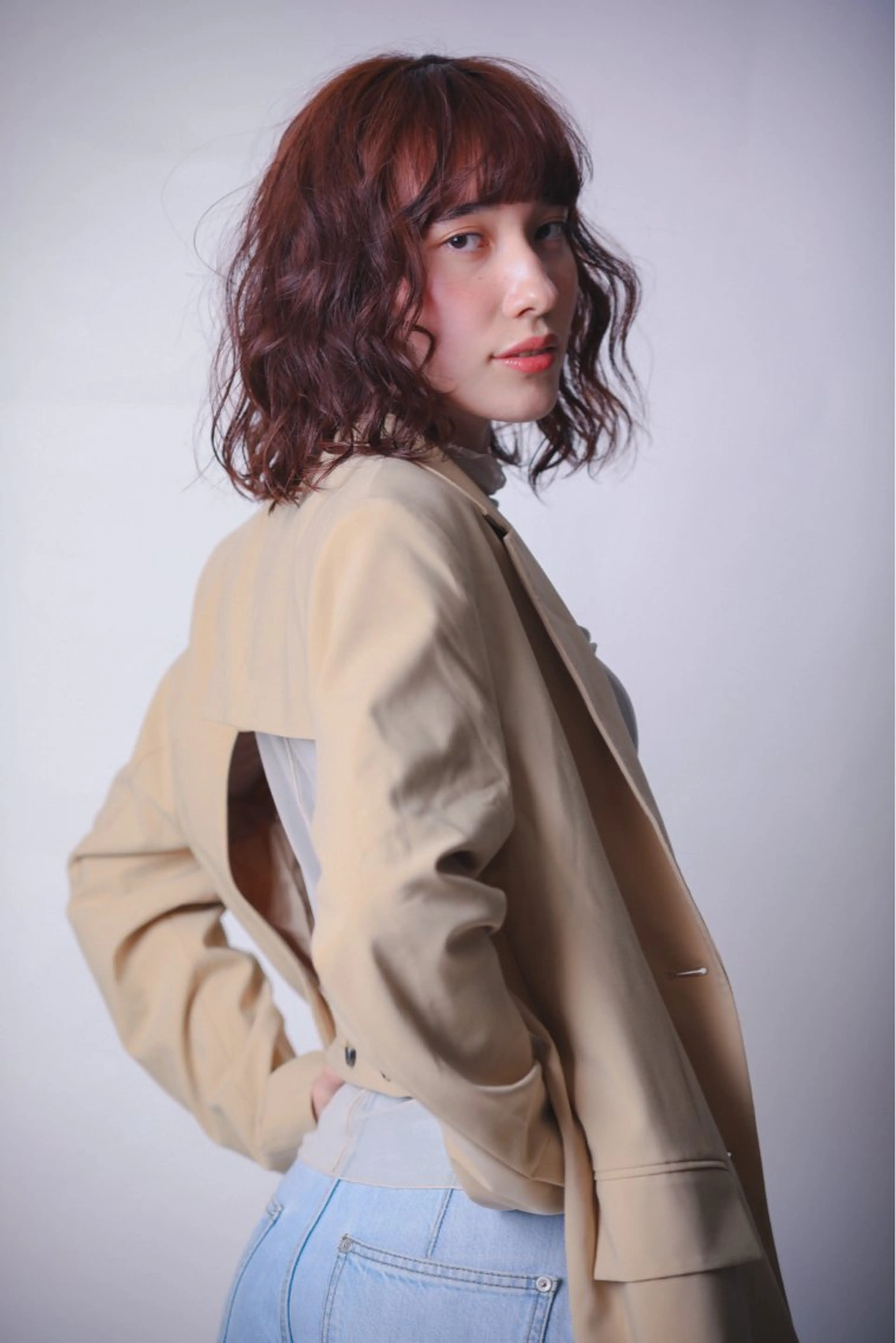 ミディアム パーマ カット 田邉 海斗のヘアスタイル