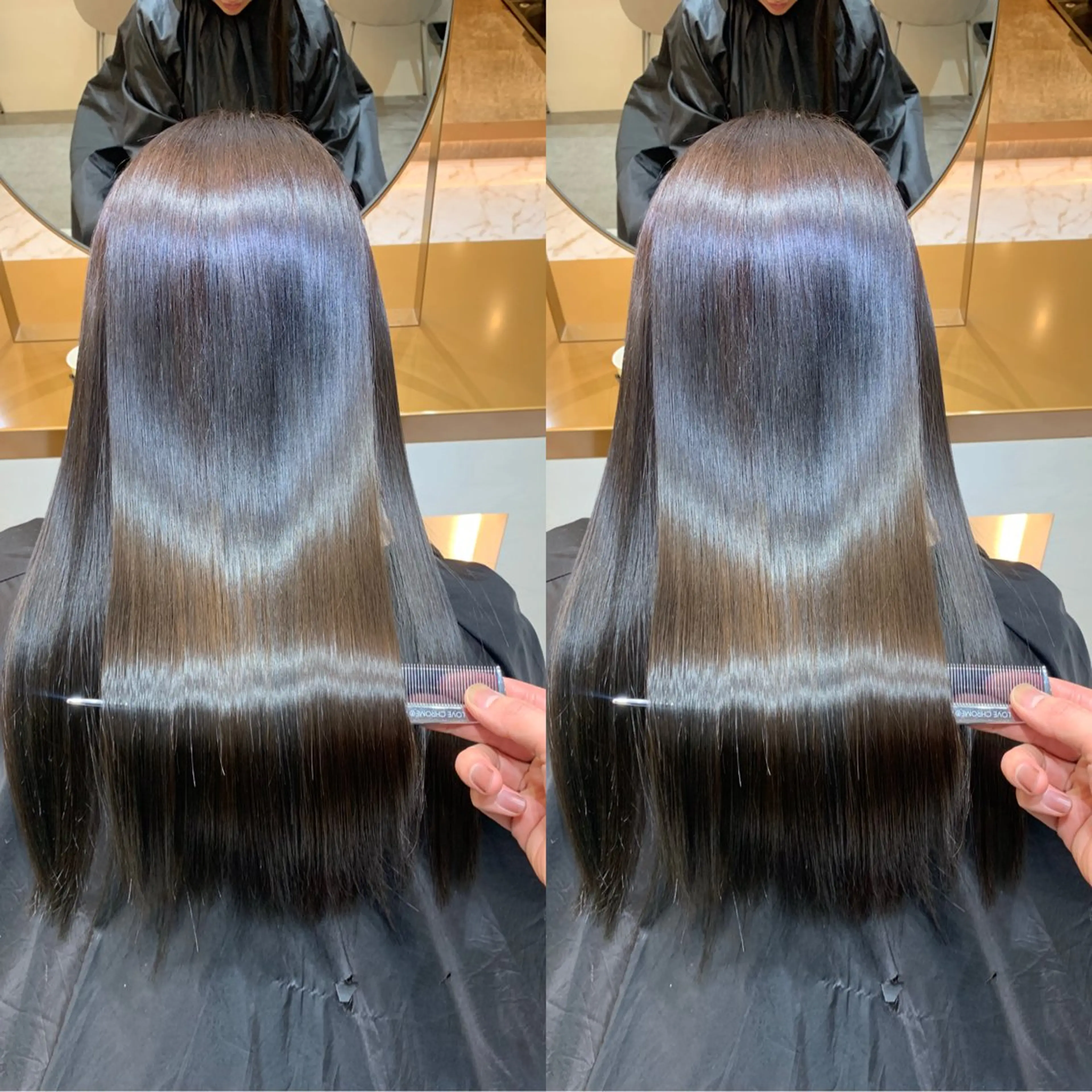 セミロング カラー パーマ 🍎ハッシュカット× 髪質改善🍎カイトのヘアスタイル