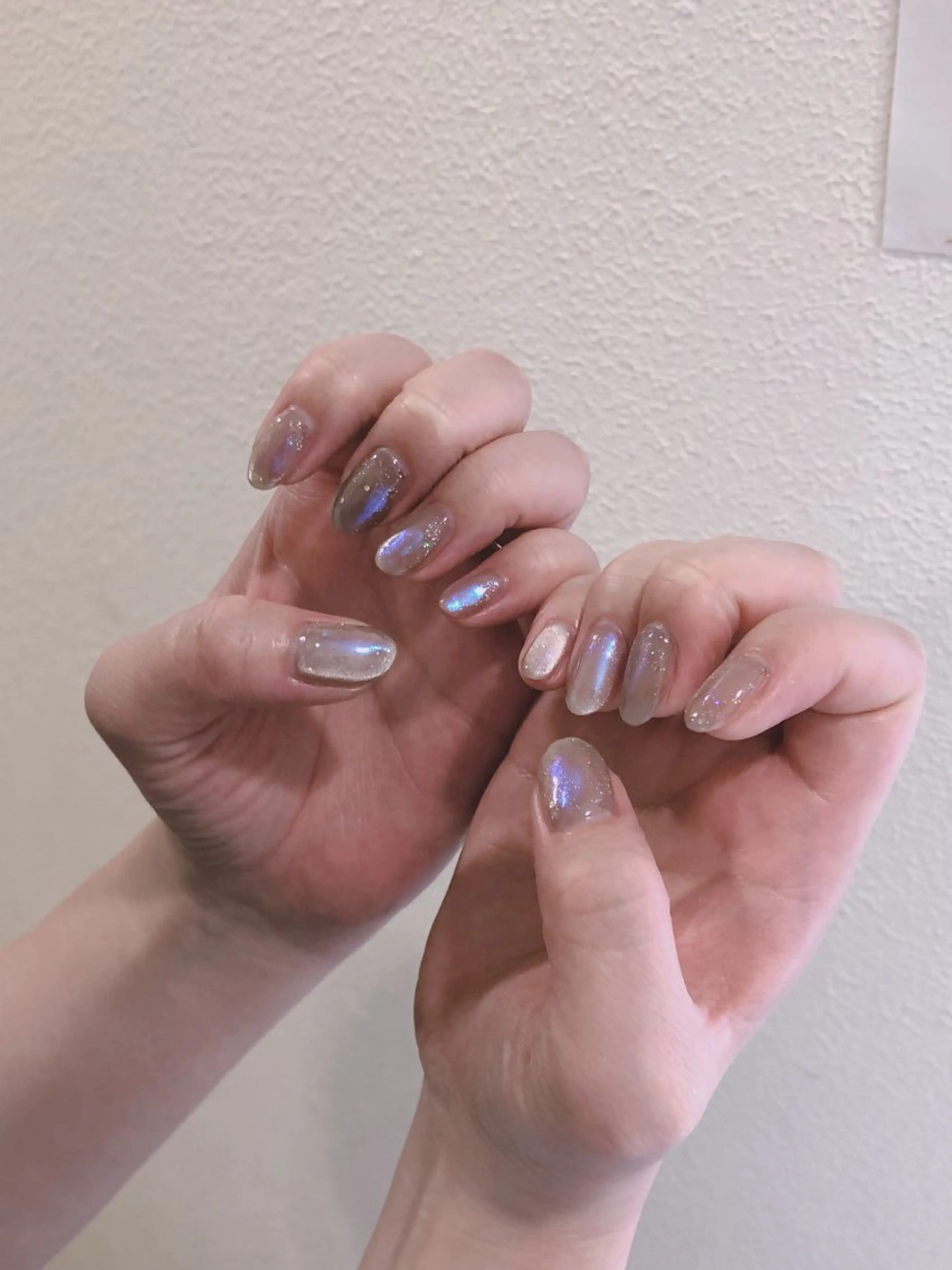 ネイル オーロラネイル ブルー ハンドネイル ハンドケア NAIL 106G所属・西日暮里駅徒歩1分/ NAIL106Gのネイルデザイン