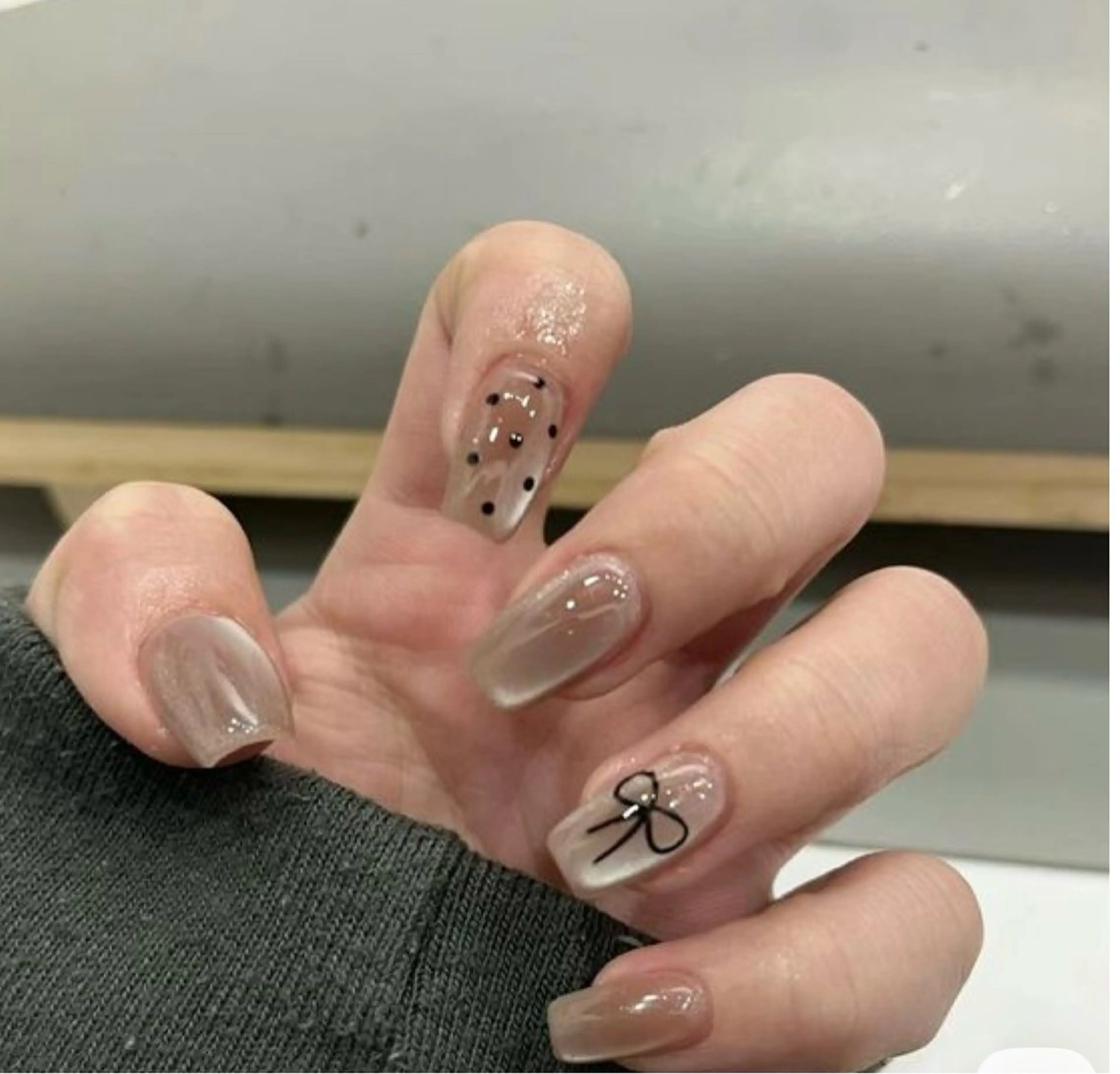 ネイル チークネイル フットネイル グラデーション 韓国ネイル ニュアンスネイル Kawaii Nail Salon所属・YURI NAIL NARITAのネイルデザイン