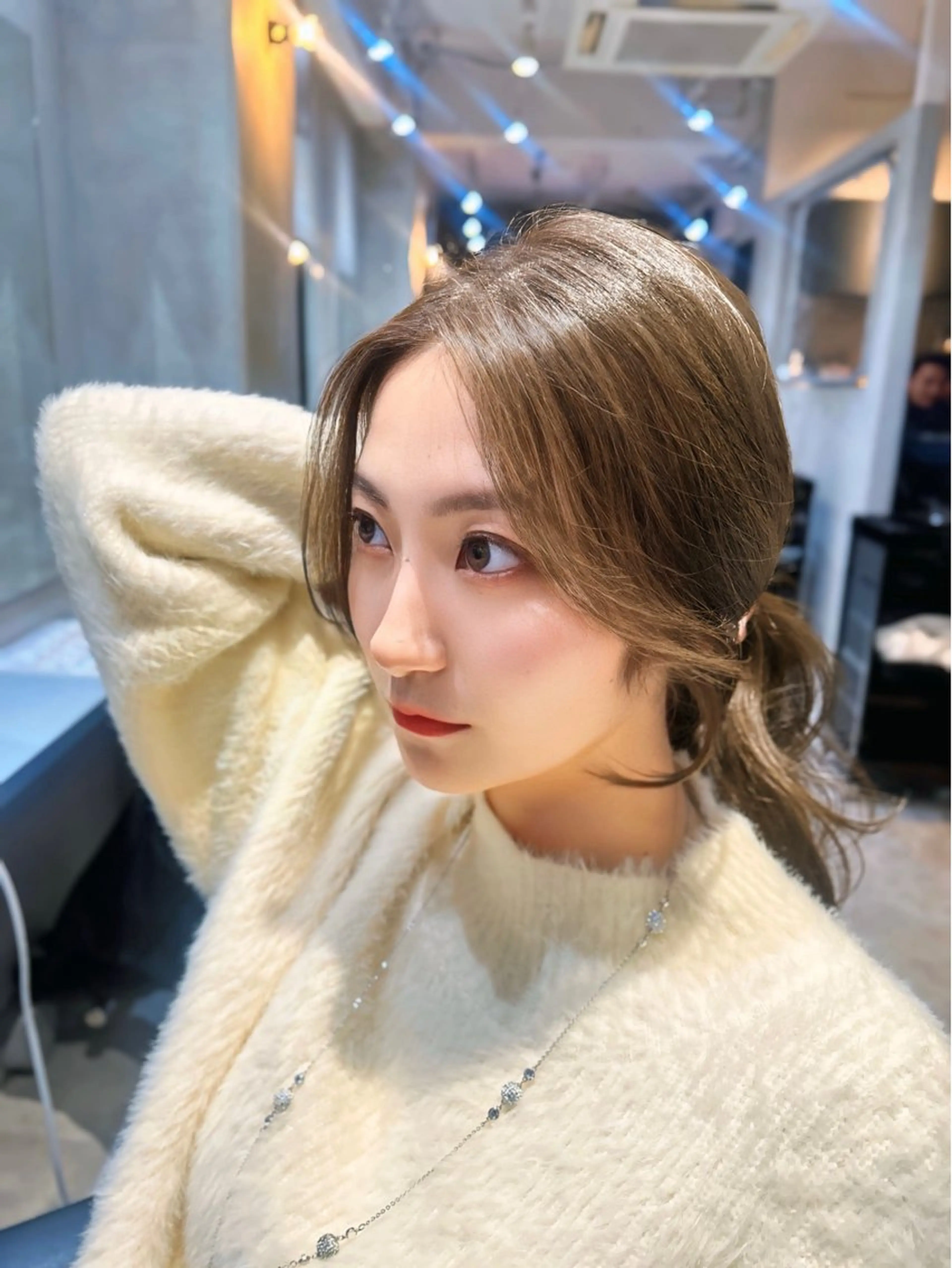 💎前髪&顔周りカット＋透明感カラー＋Aujua3step ＋超音波アイロン【レイヤー】【髪質改善】【韓国ヘア】の写真