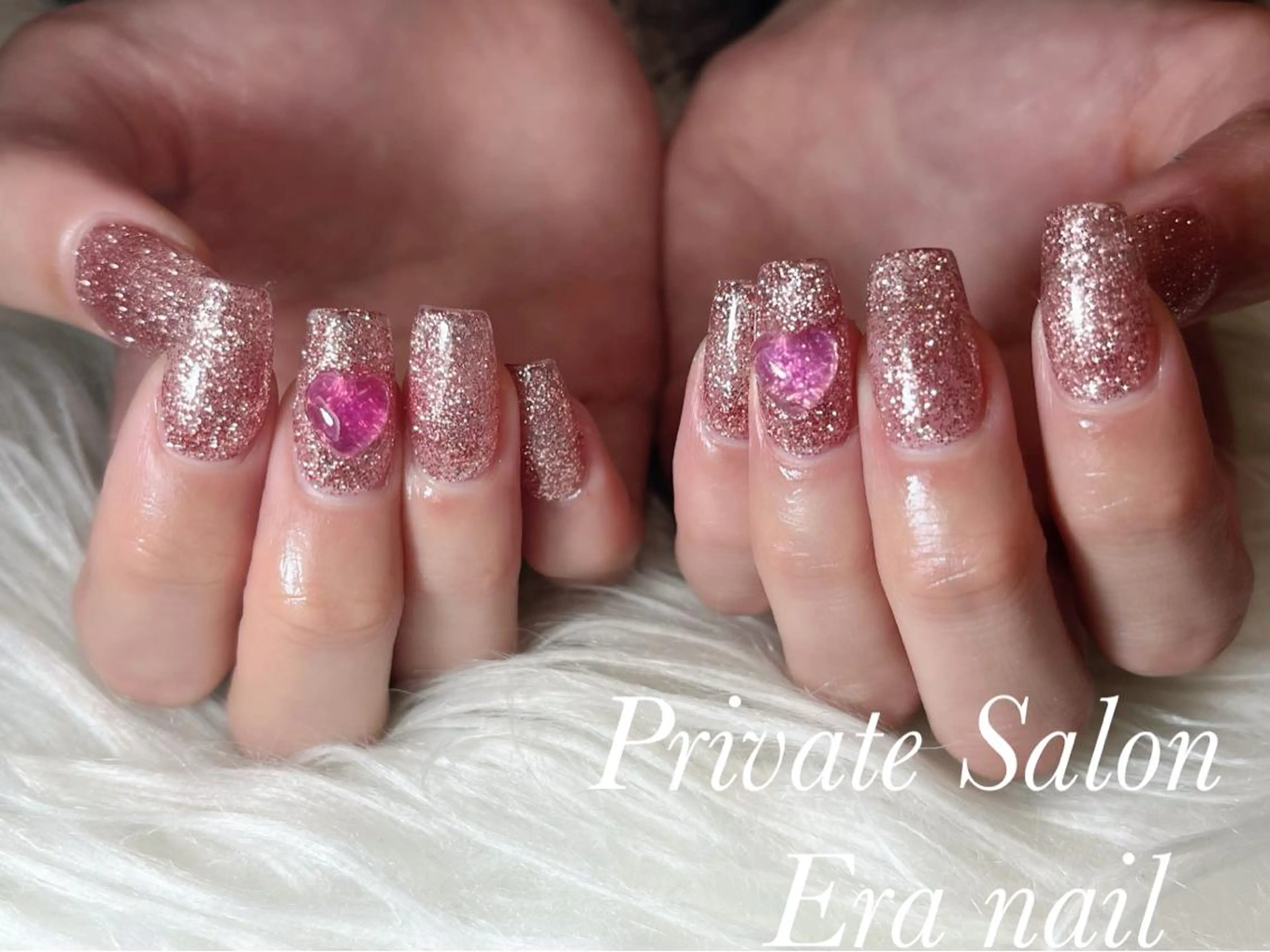 ネイル ラメ(グリッター) ワンカラーネイル スカルプネイル Era nailのネイルデザイン