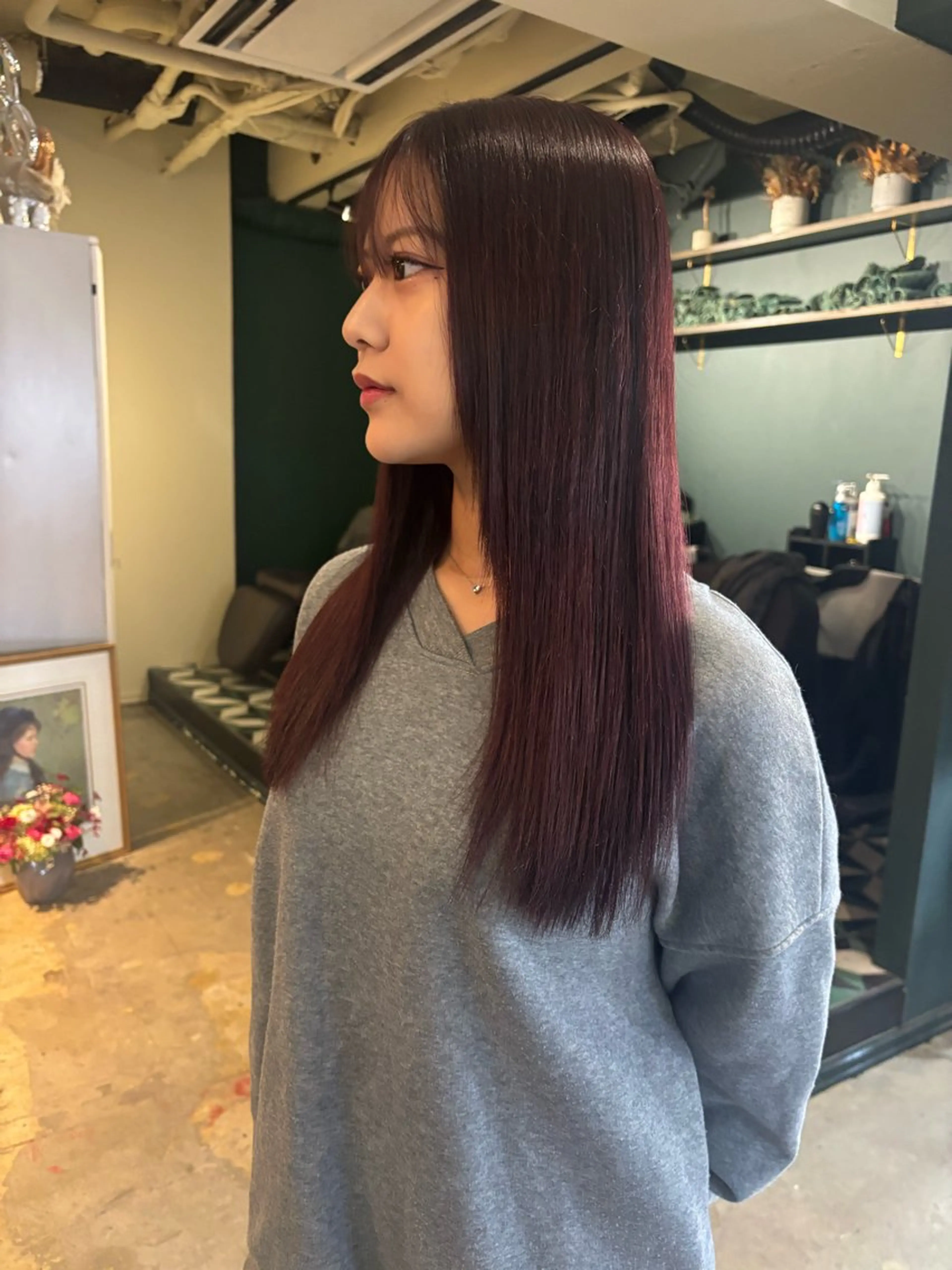 ミディアム カラー カット ヘアカラー トリートメント ブリーチ/エクステ はしもと　そな🫧のヘアスタイル