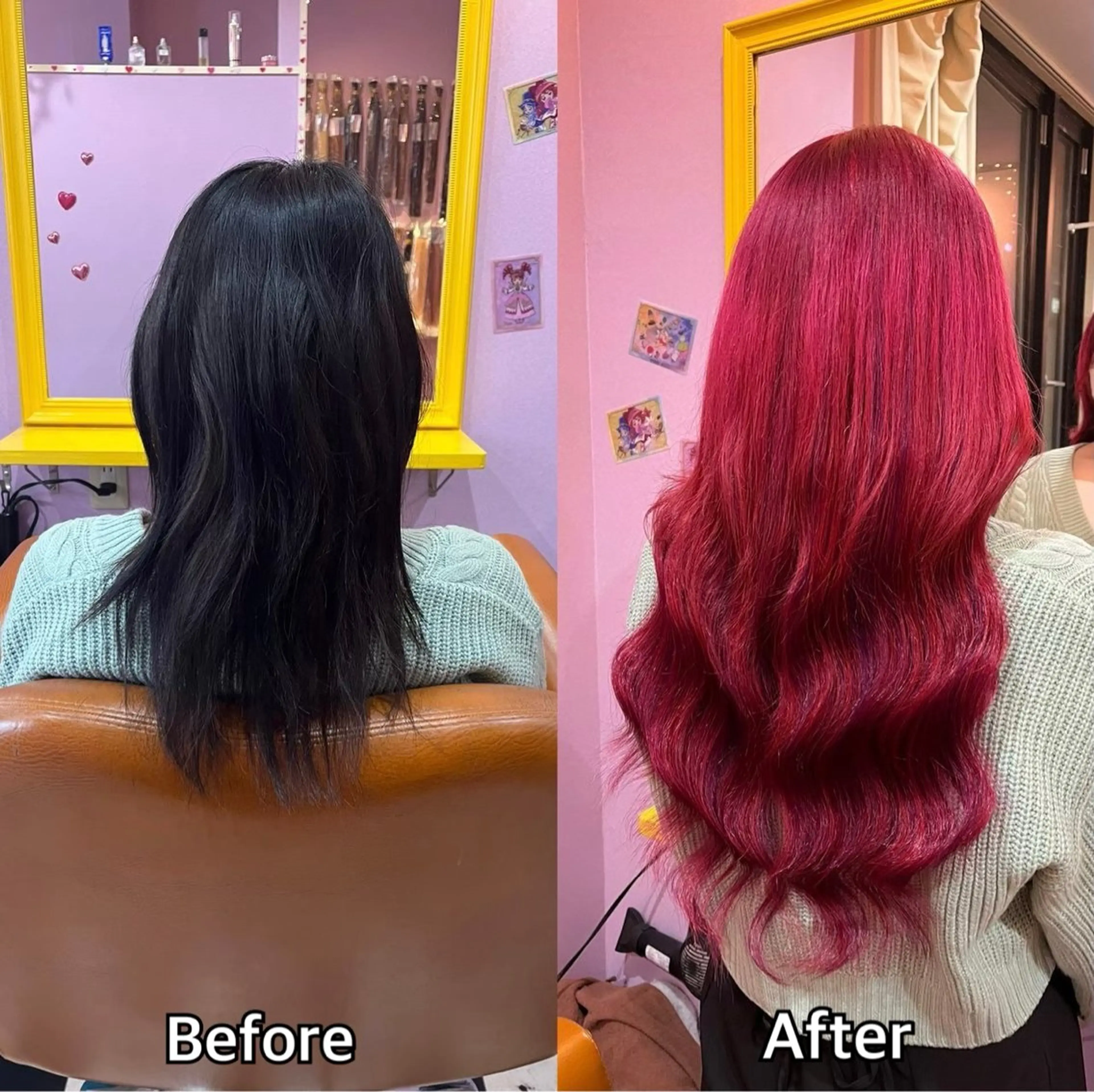 ロング シール＋ちび編み込み エクステ梅田🐨のヘアスタイル