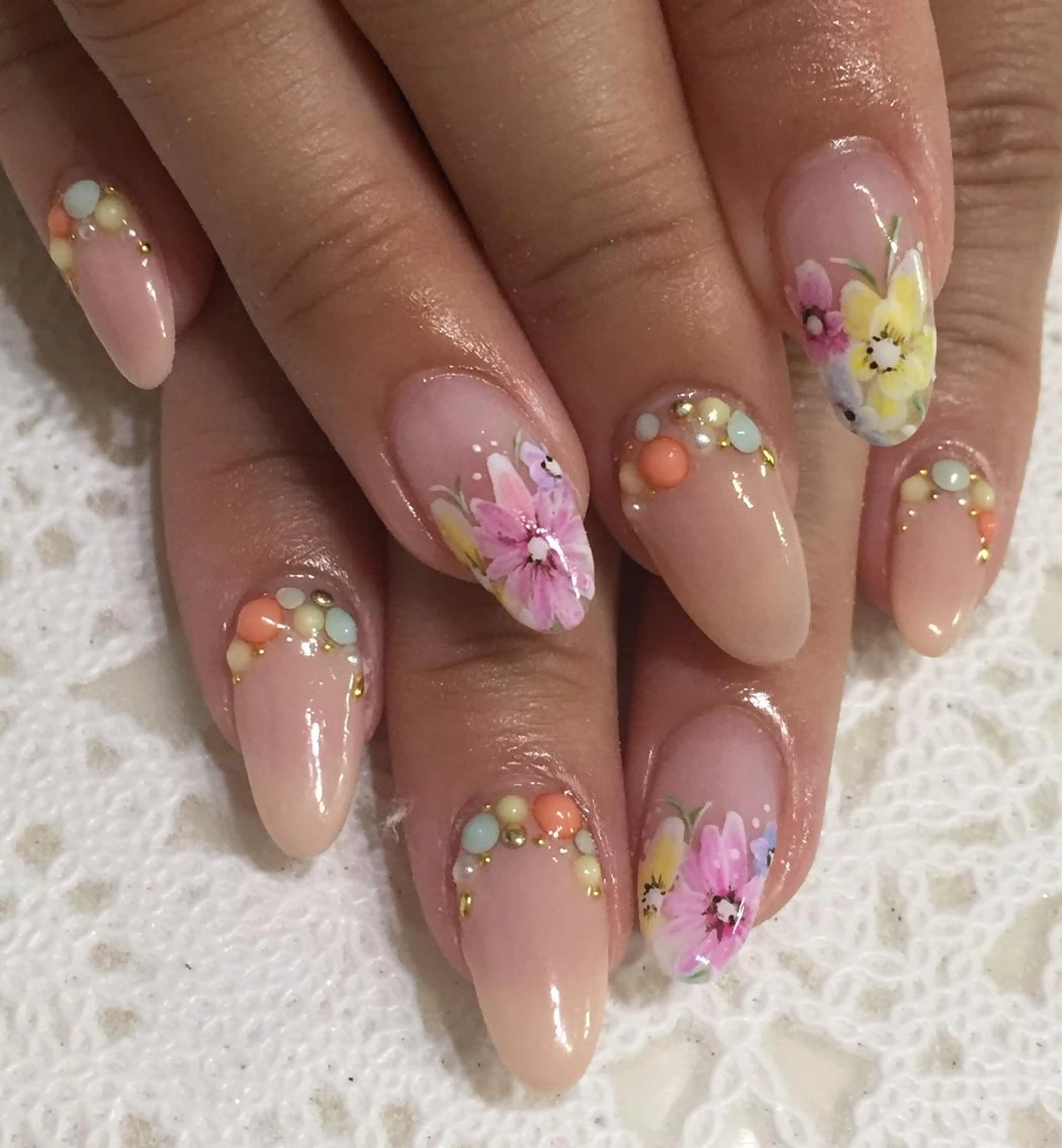 ネイル 春ネイル nonaMe 森のネイルデザイン