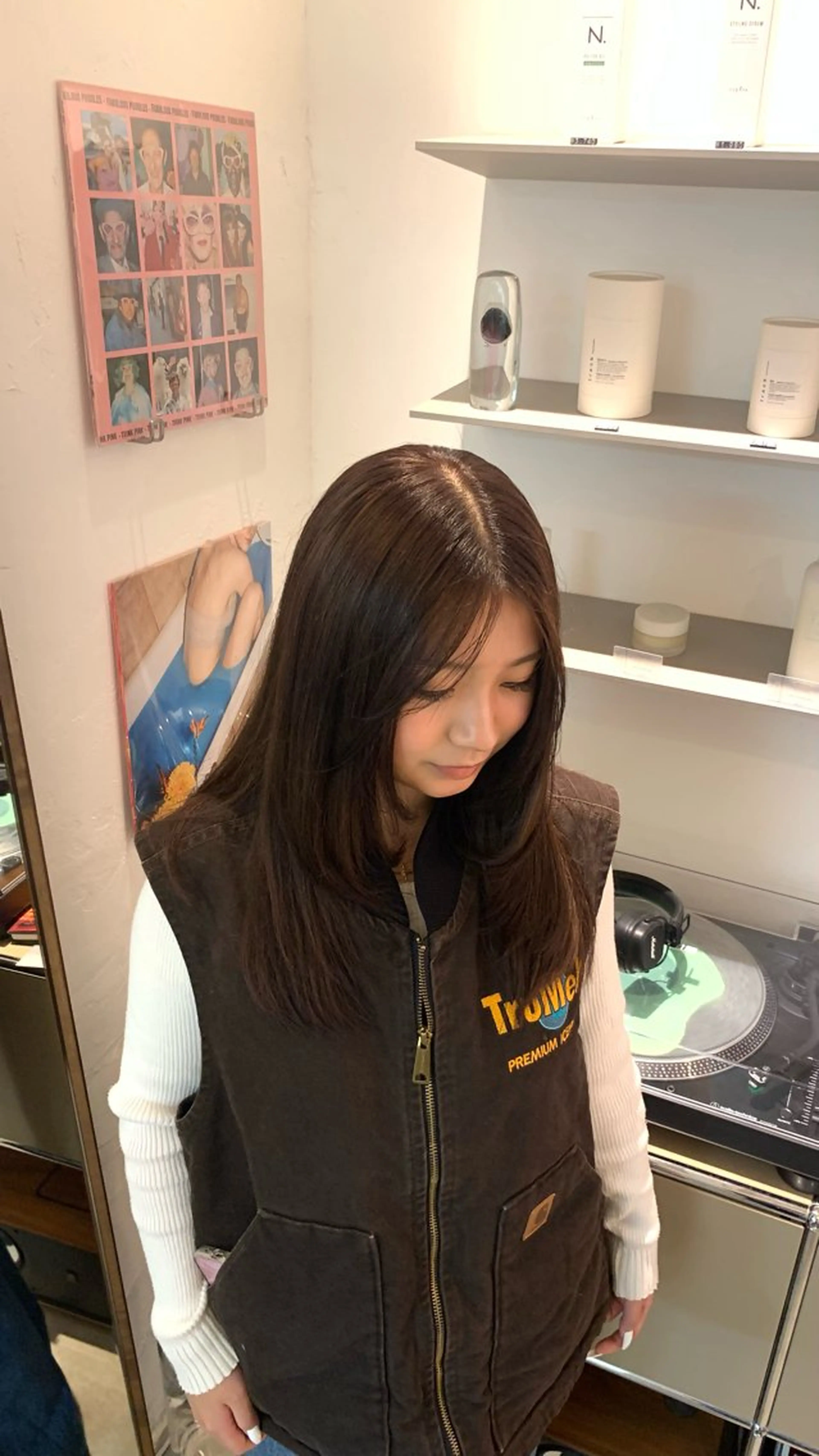 セミロング カラー 学生 ヘアカラー トリートメント Tsukasa/ ハイトーン/寒色のヘアスタイル