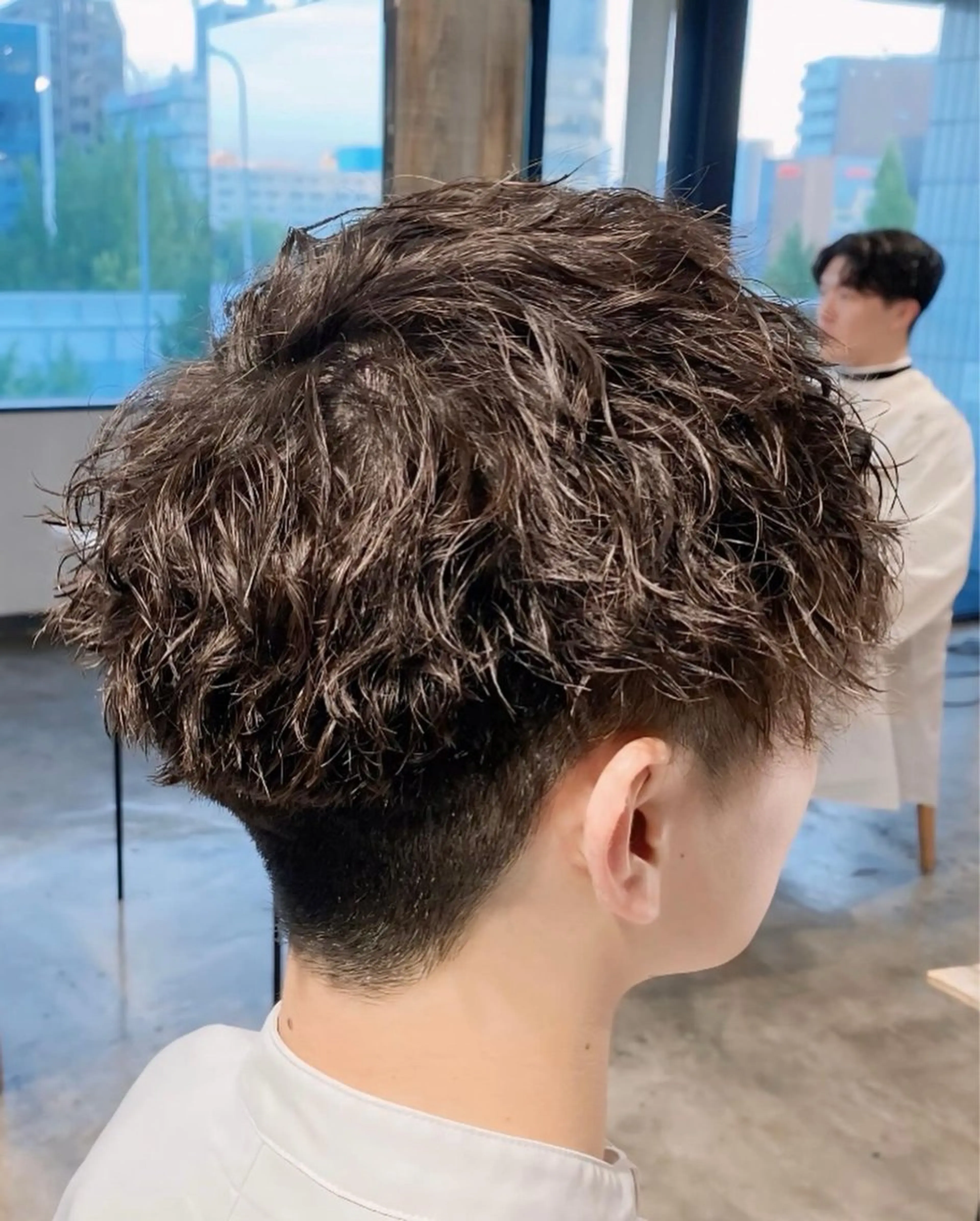 パーマ メンズ マッシュ 刈り上げ メンズパーマ 特化/中川拓也のヘアスタイル