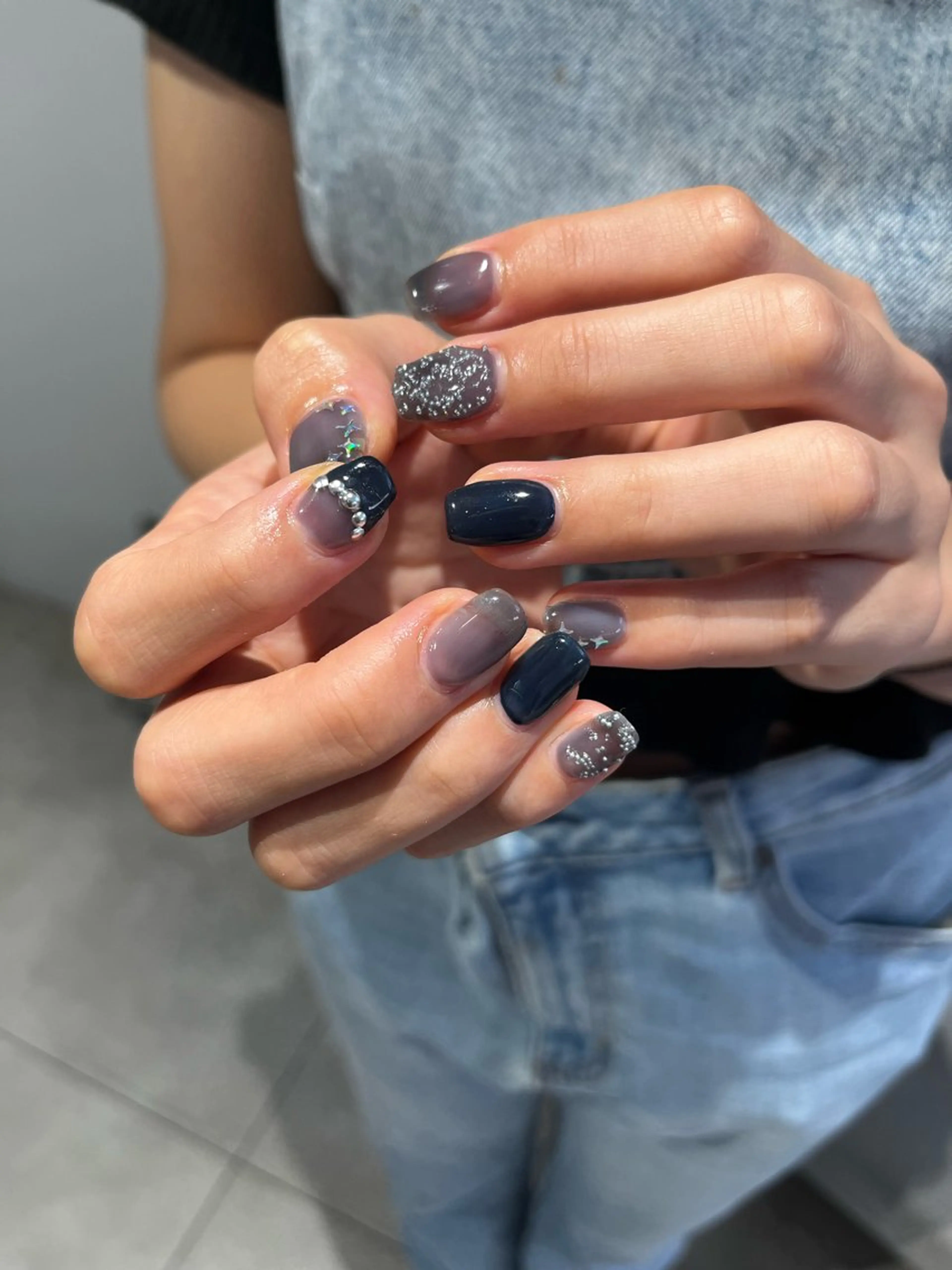 ショート ヘアアレンジ ネイル アートネイル ハイトーン特化 pepe🎀のヘアスタイル