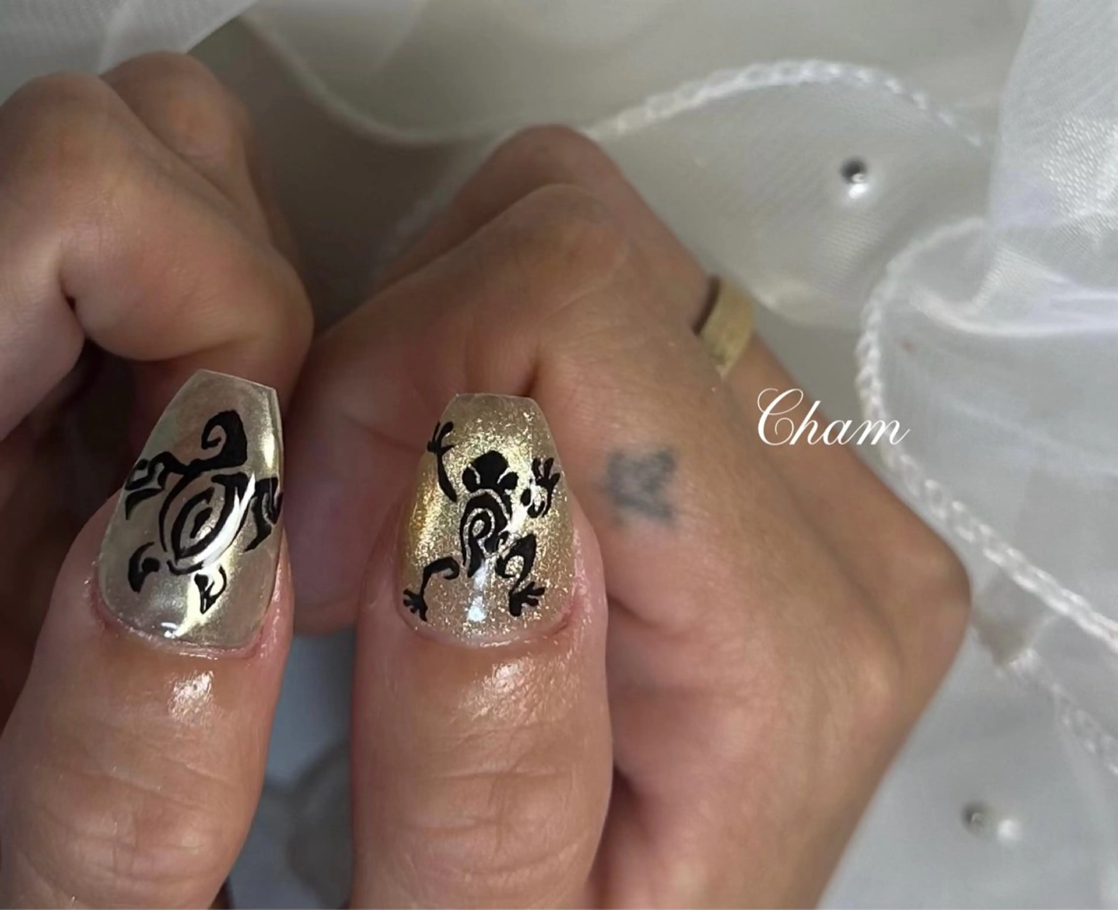 ネイル ハンドネイル Cham Haruneのネイルデザイン