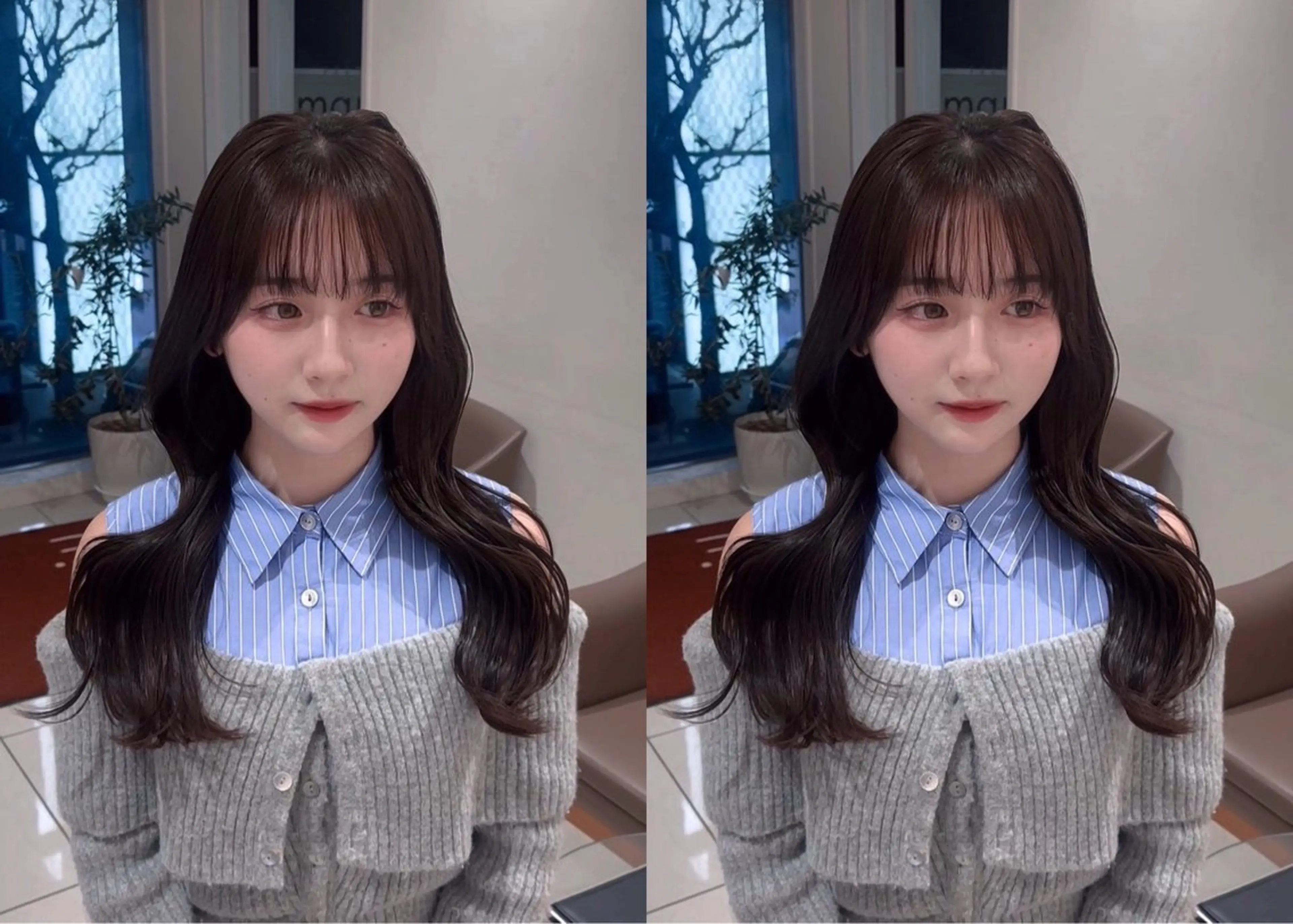 ロング カラー 💖大人韓国ヘア💖 韓国艶カラー【銀座】のヘアスタイル