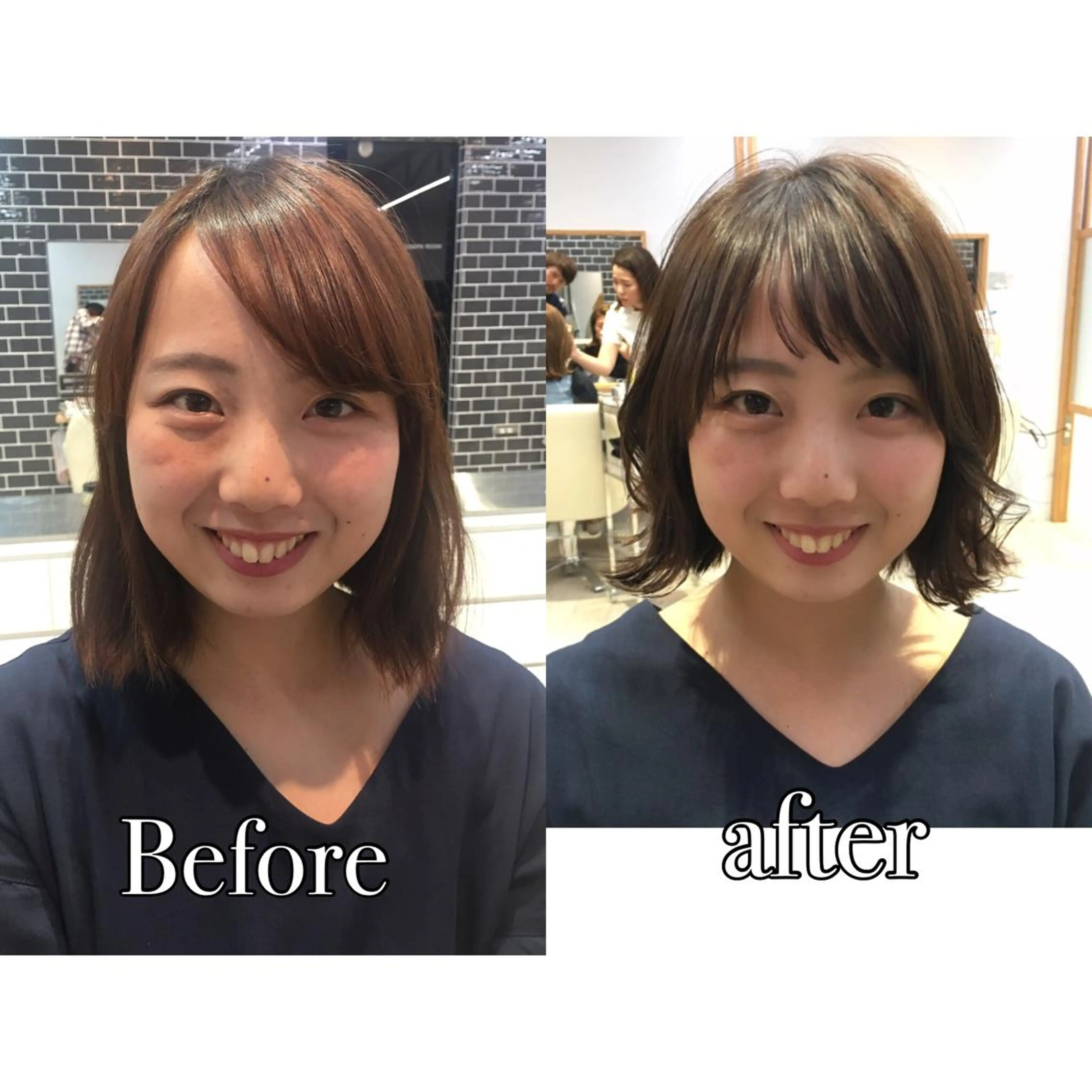 ショート カラー ベージュカラー 透明感カラー オリーブベージュ ボブ レイヤーカット SALOWIN四条河原町所属・中村 美穂のヘアスタイル