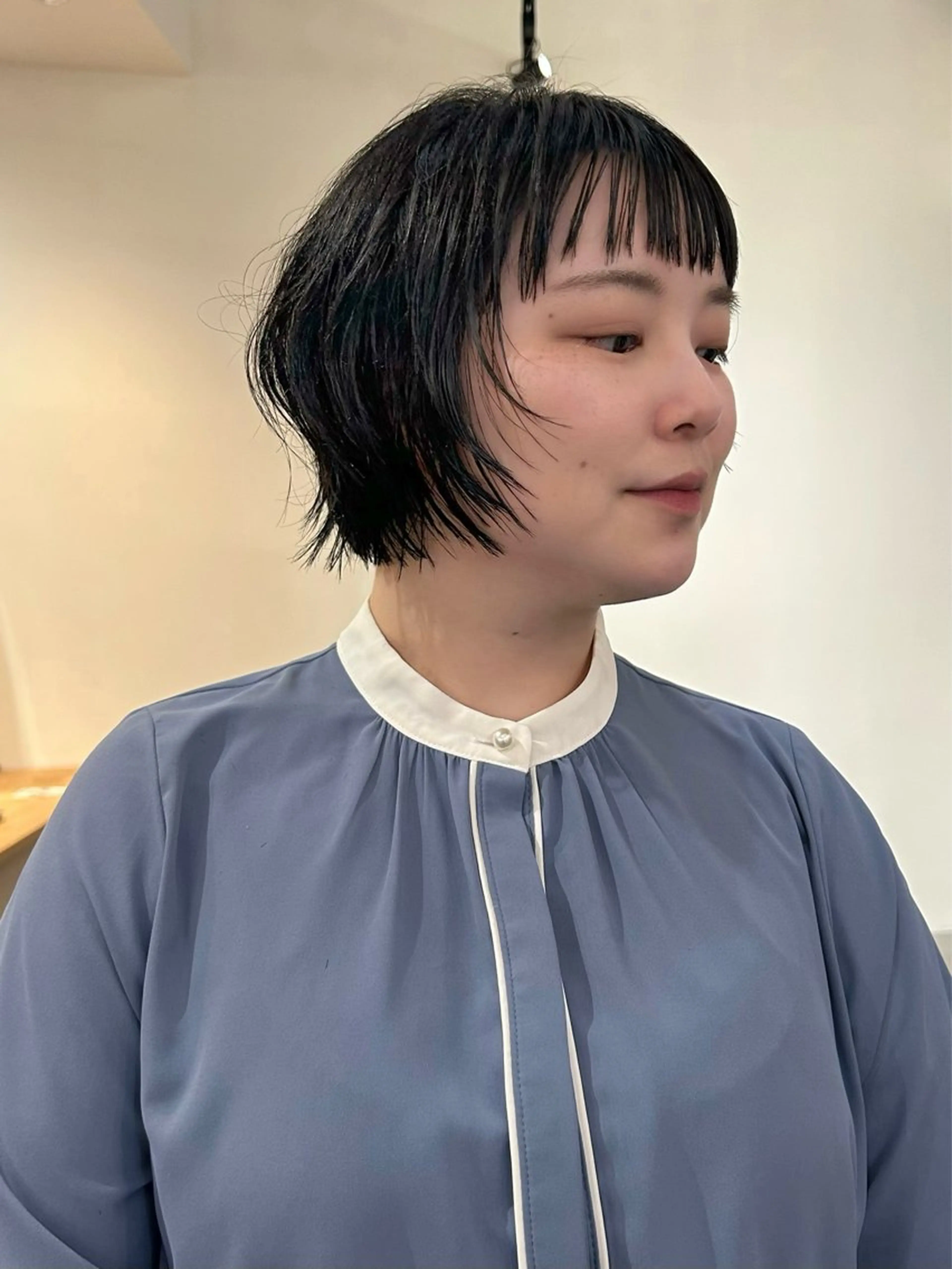 ショート ボブ くせ毛 顔周りカット レイヤーカット カット ボブ/レイヤー 大阪梅田/きょうかのヘアスタイル