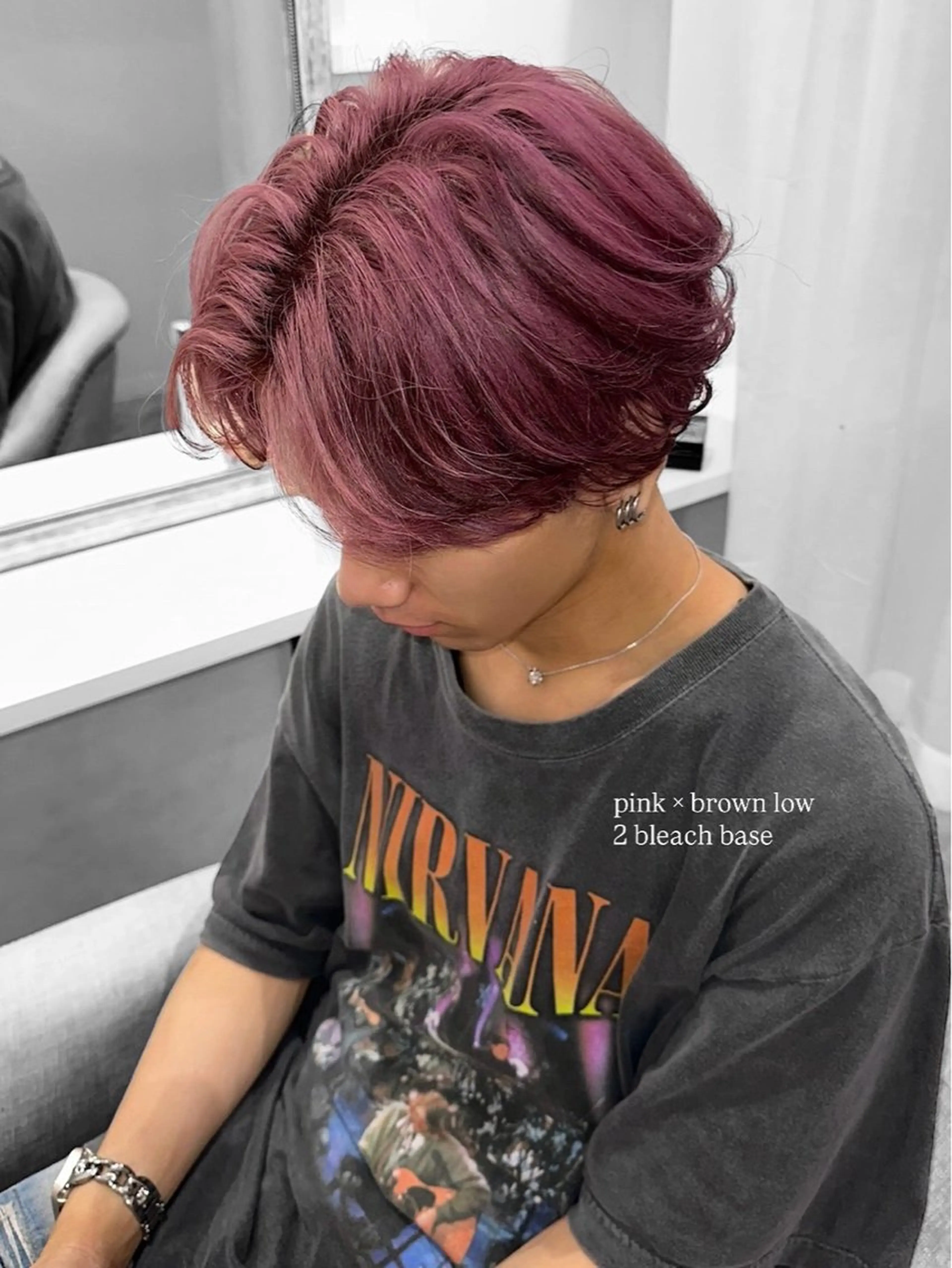 ショート カラー メンズ ヘアカラー トリートメント ura/デザイン/ ハイトーン/個性派のヘアスタイル