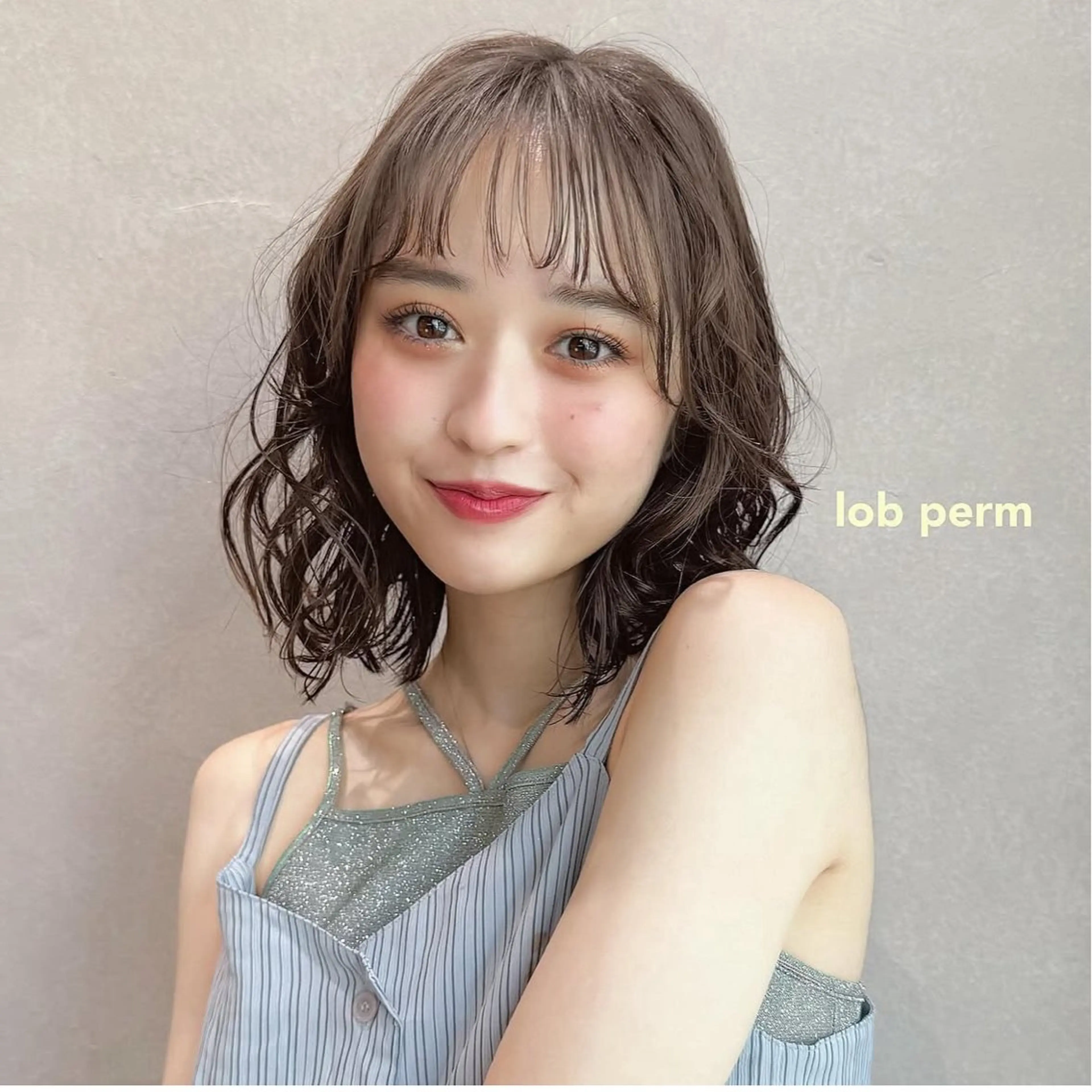 ミディアム カラー ren ボブロブ/ミディアムのヘアスタイル