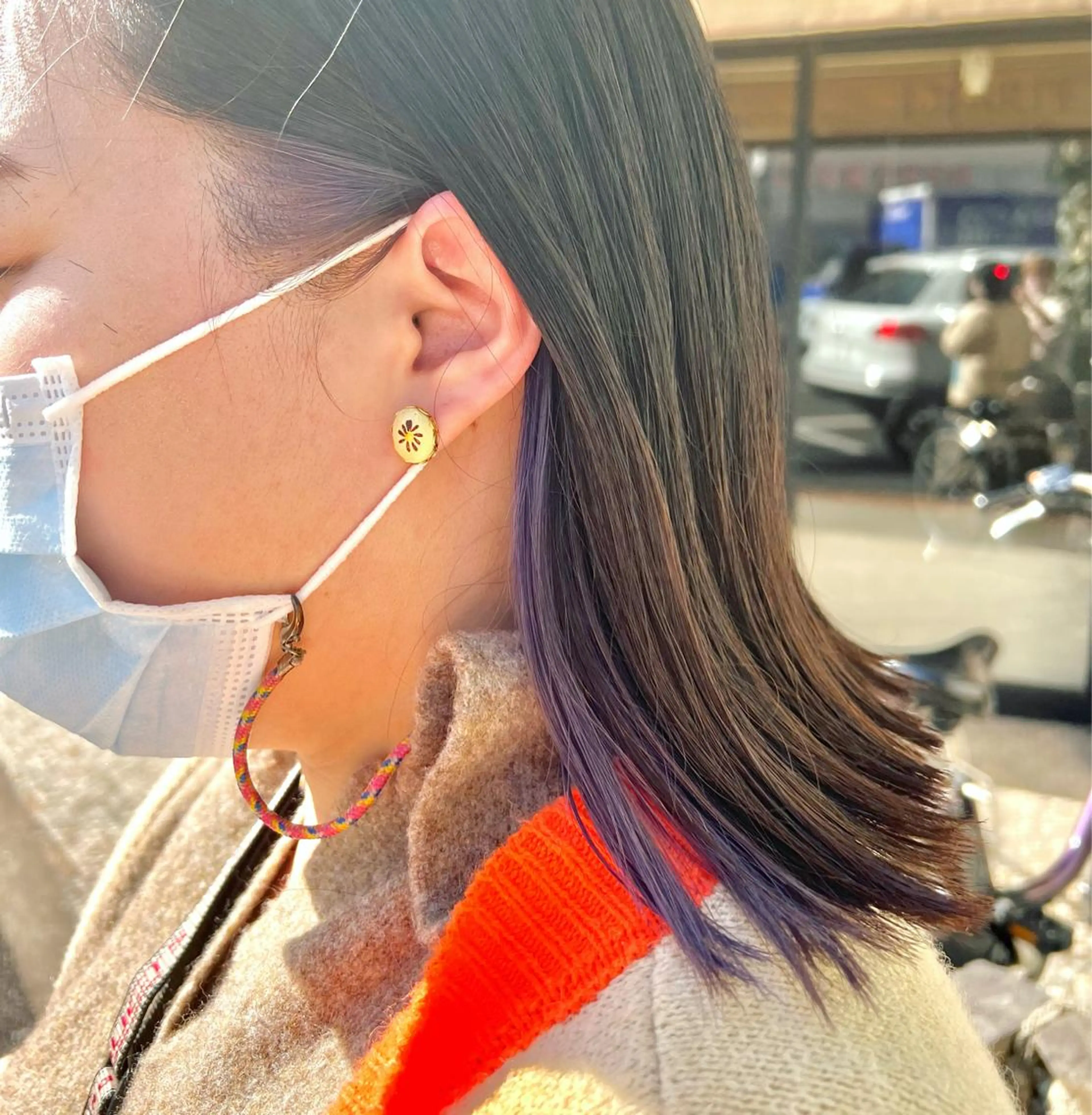 ミディアム カラー stylist田口 祐歩のヘアスタイル